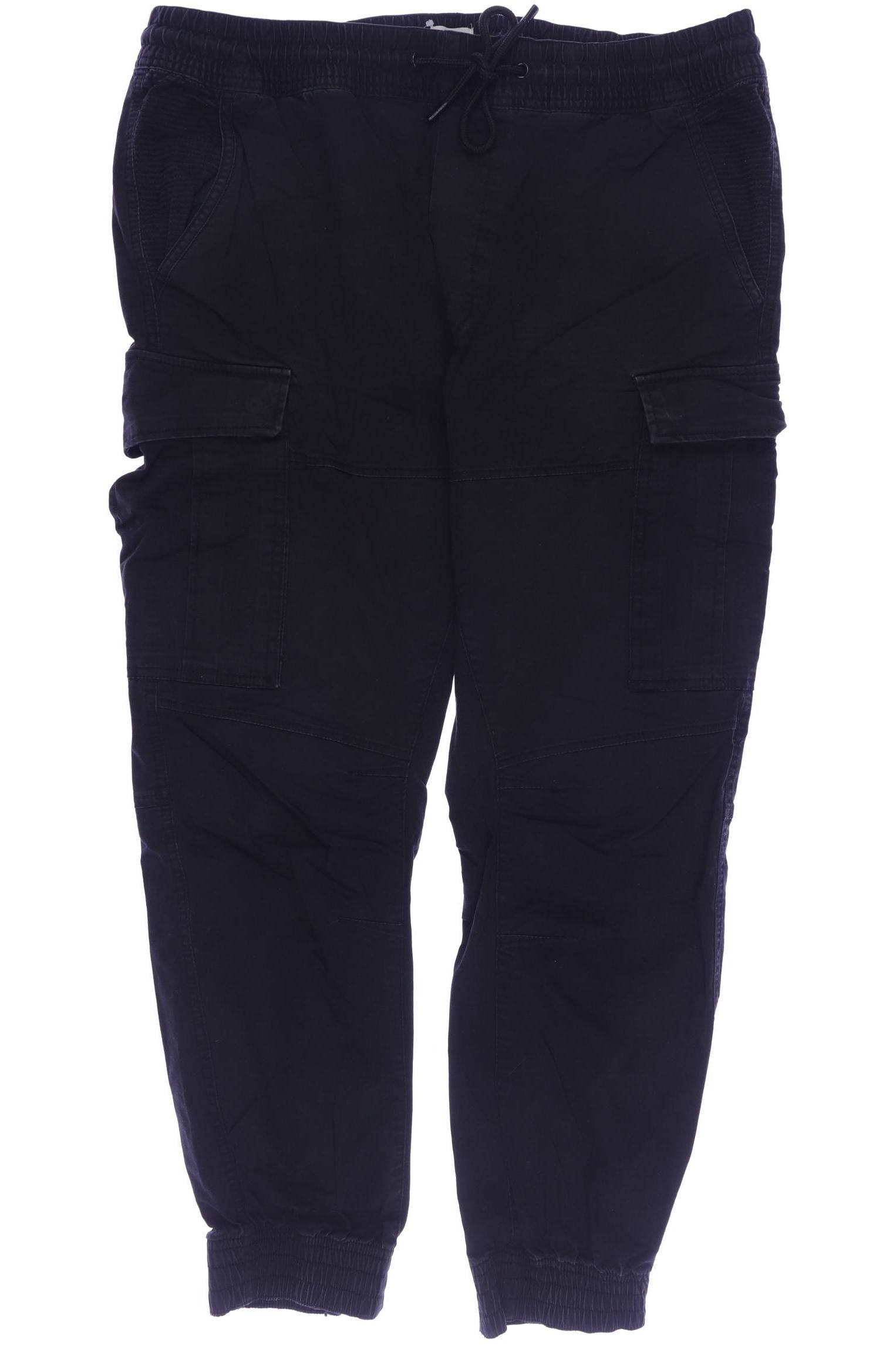 

H&M Herren Stoffhose, schwarz, Gr. 0