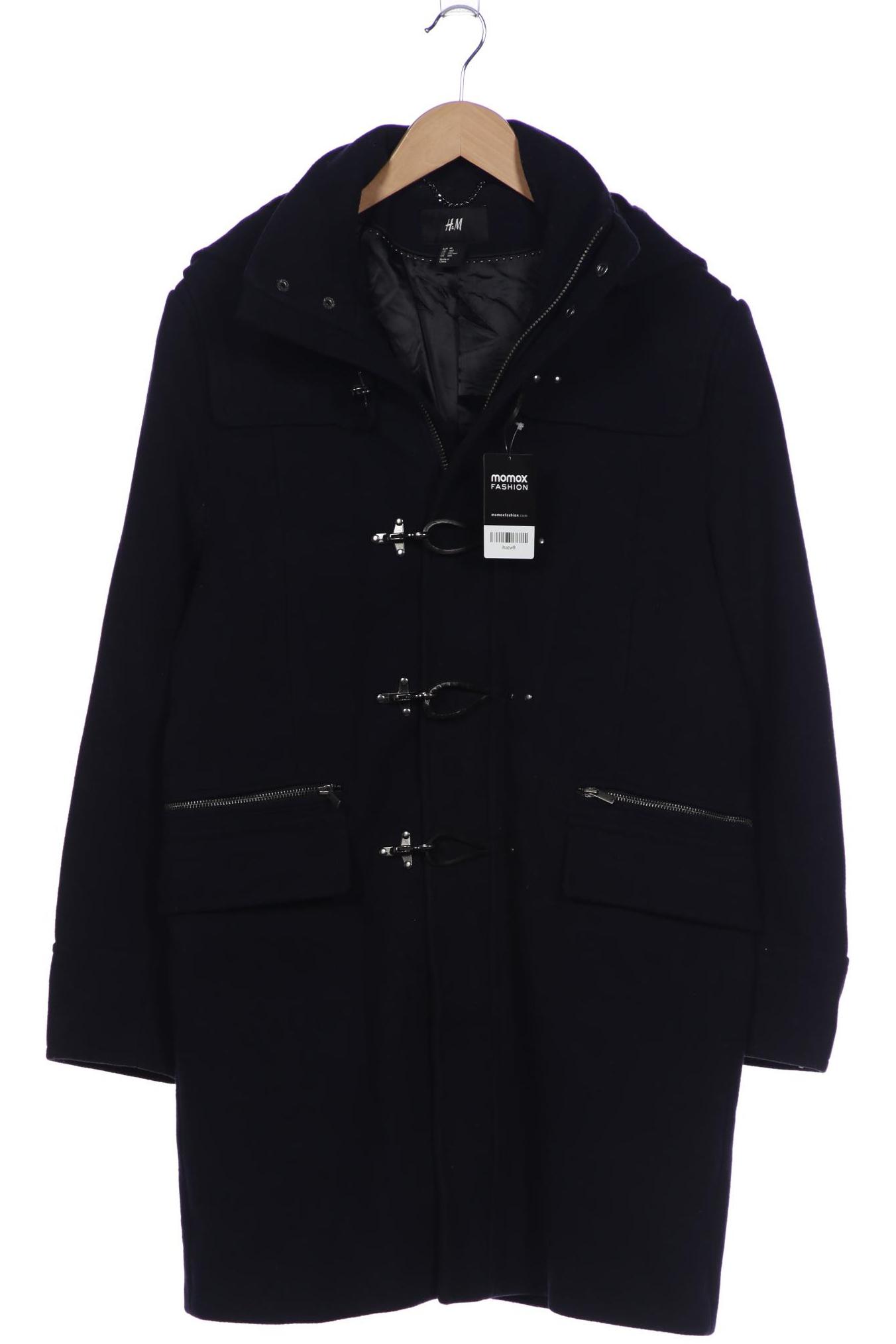 

H&M Herren Mantel, marineblau, Gr. 48