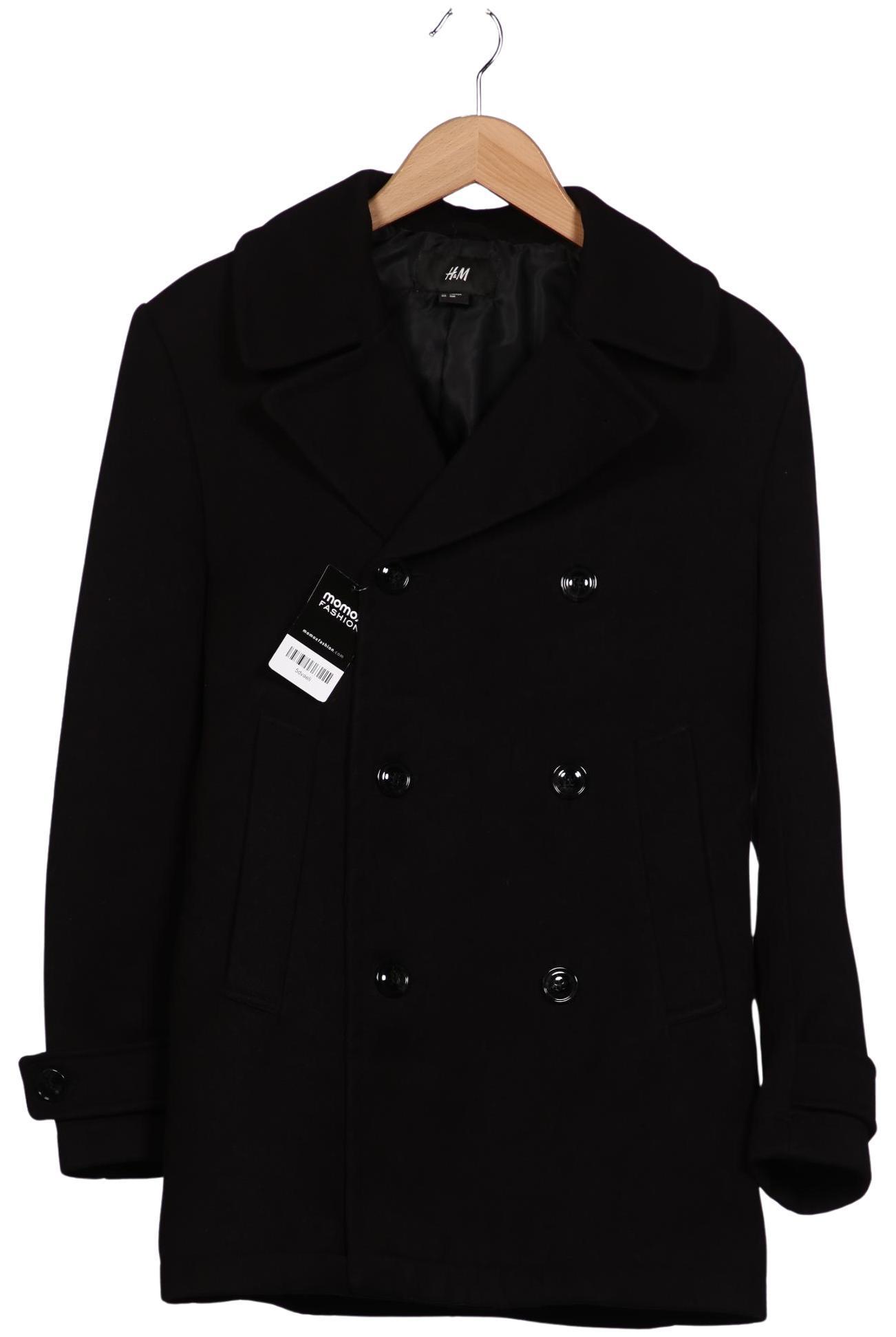 

H&M Herren Mantel, schwarz, Gr. 46