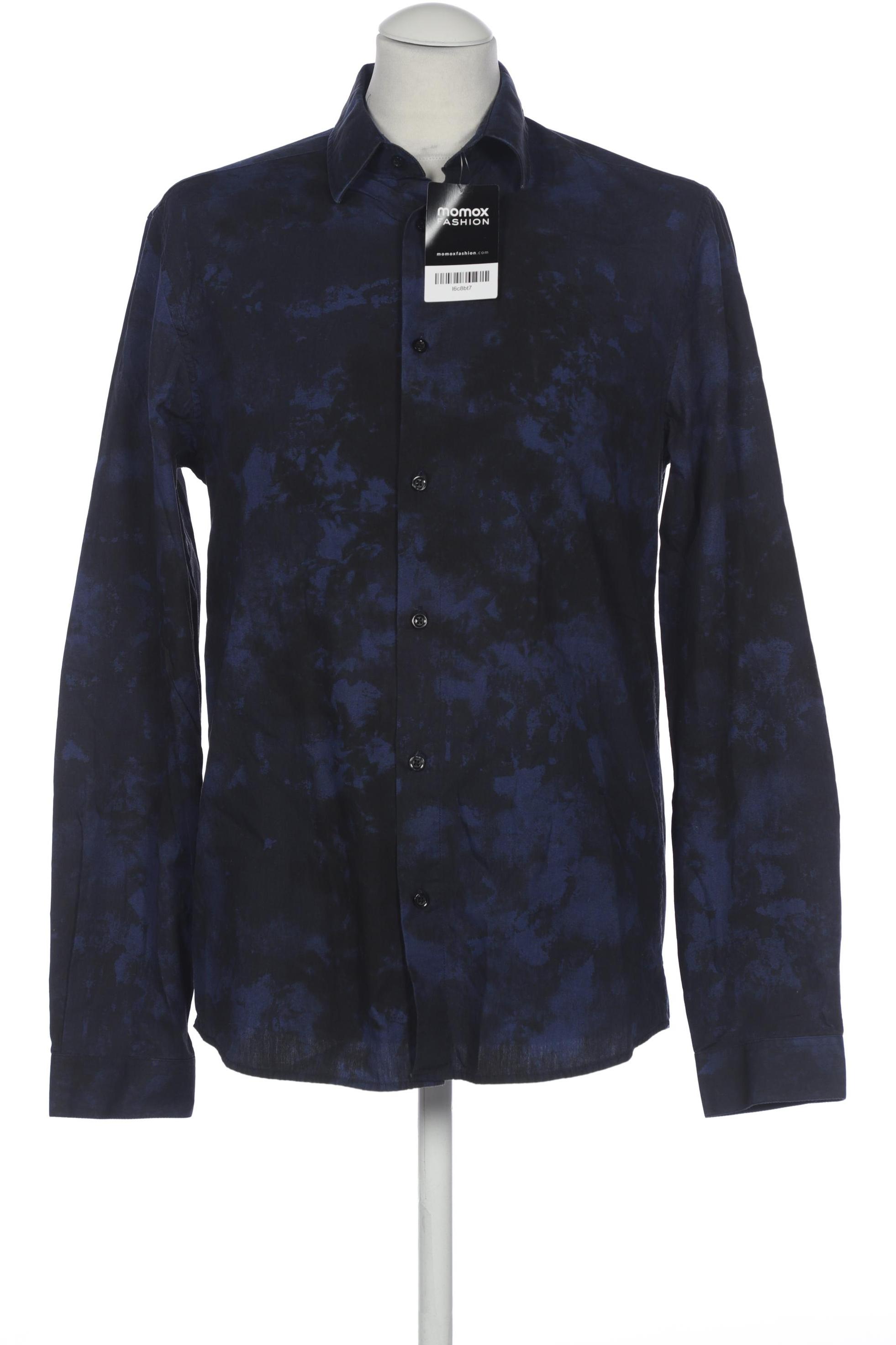 

H&M Herren Hemd, marineblau, Gr. 48