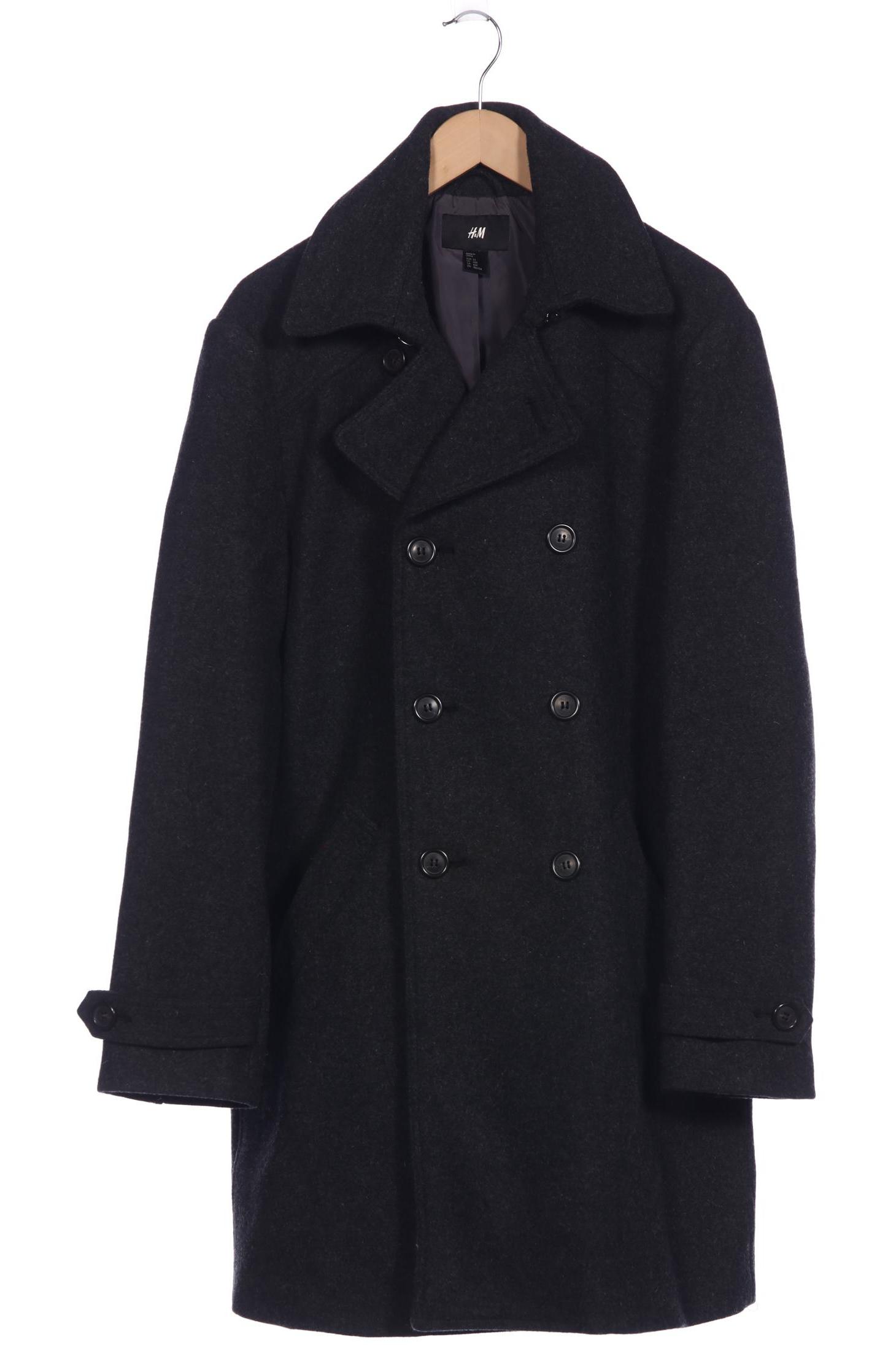 

H&M Herren Mantel, grau, Gr. 52
