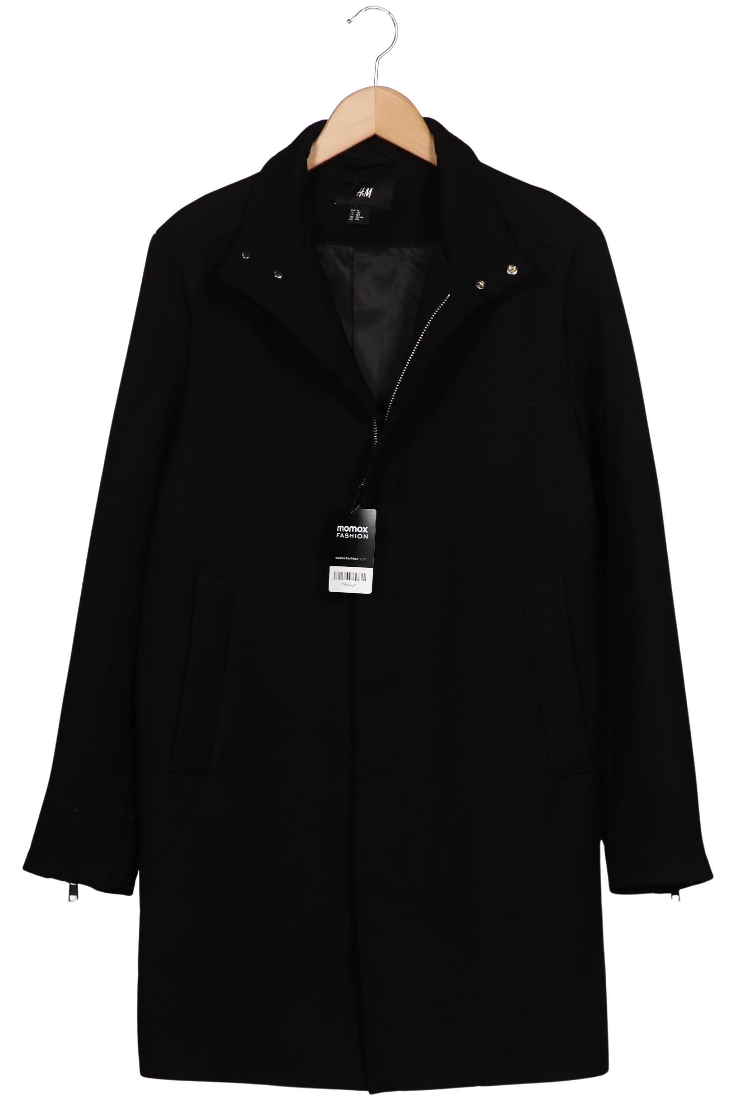 

H&M Herren Mantel, schwarz, Gr. 48