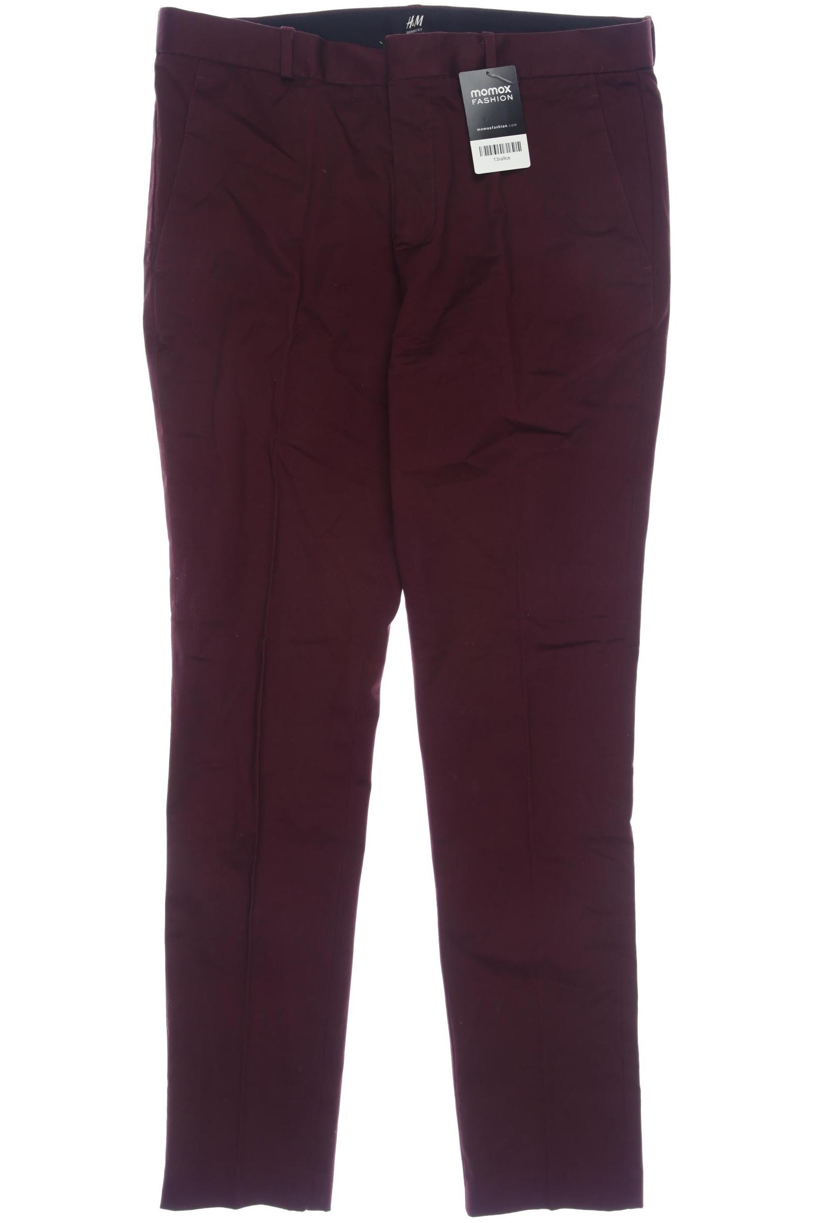 

H&M Herren Stoffhose, bordeaux, Gr. 34