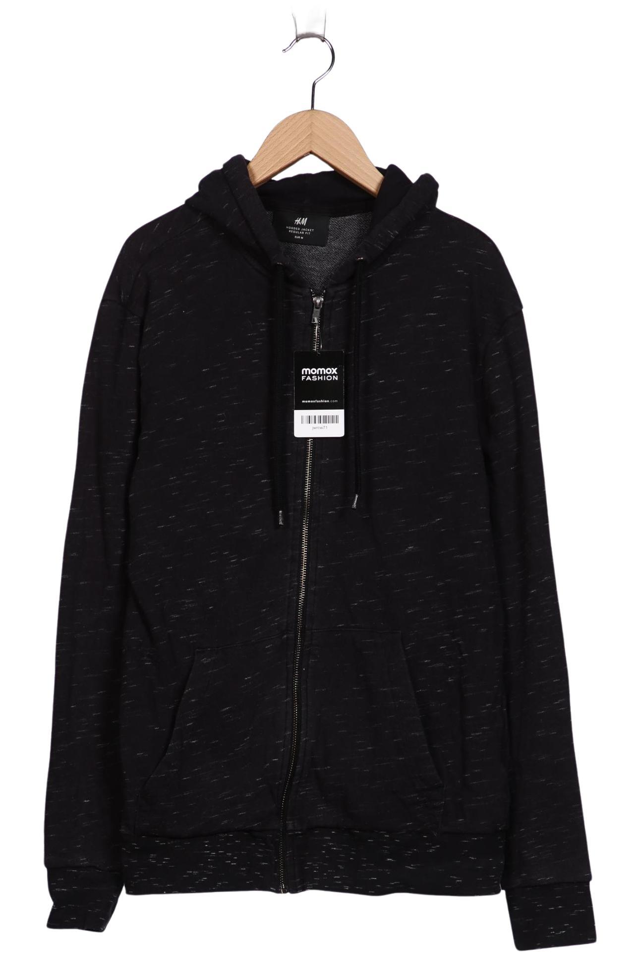 

H&M Herren Kapuzenpullover, schwarz, Gr. 48