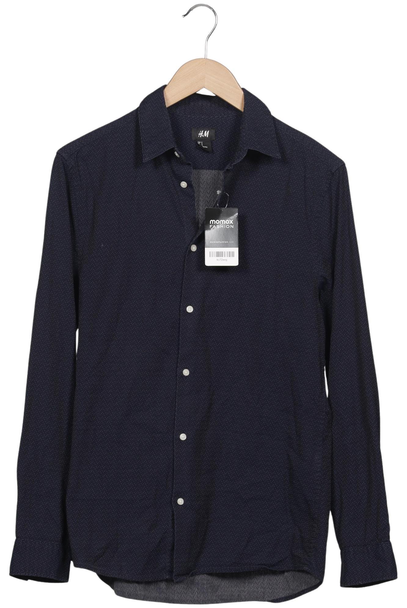 

H&M Herren Hemd, marineblau, Gr. 46