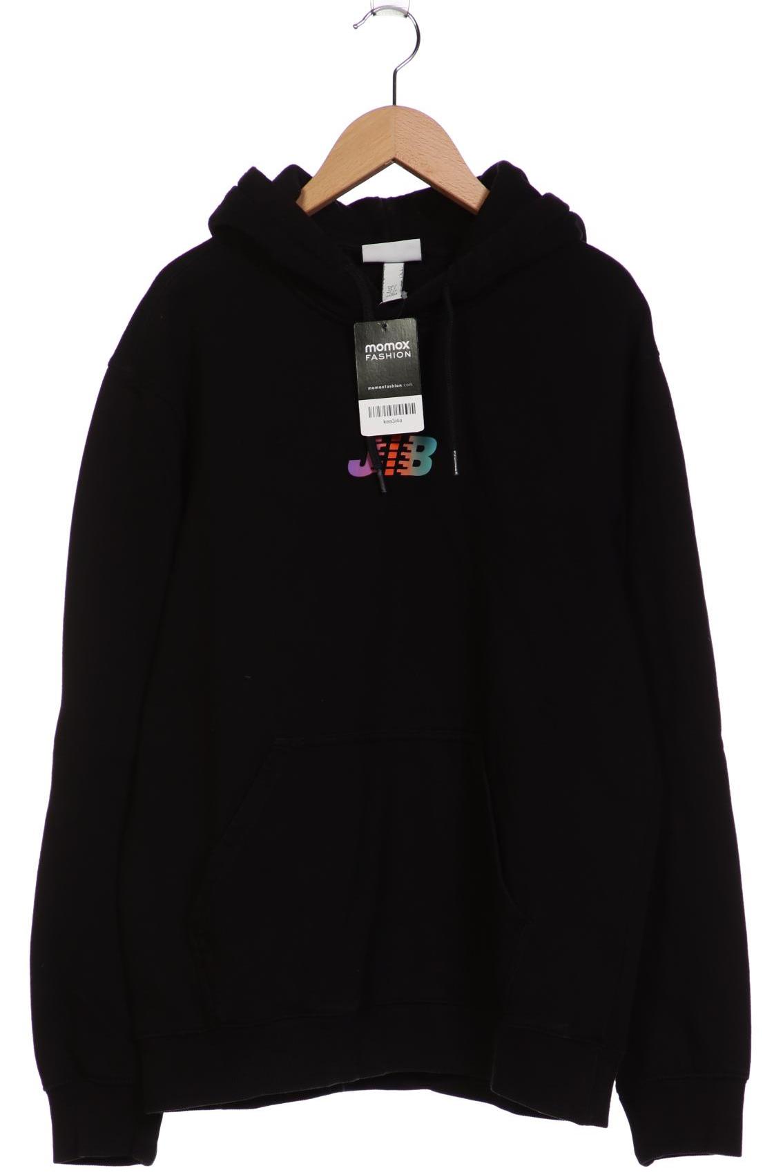 

H&M Herren Kapuzenpullover, schwarz, Gr. 46
