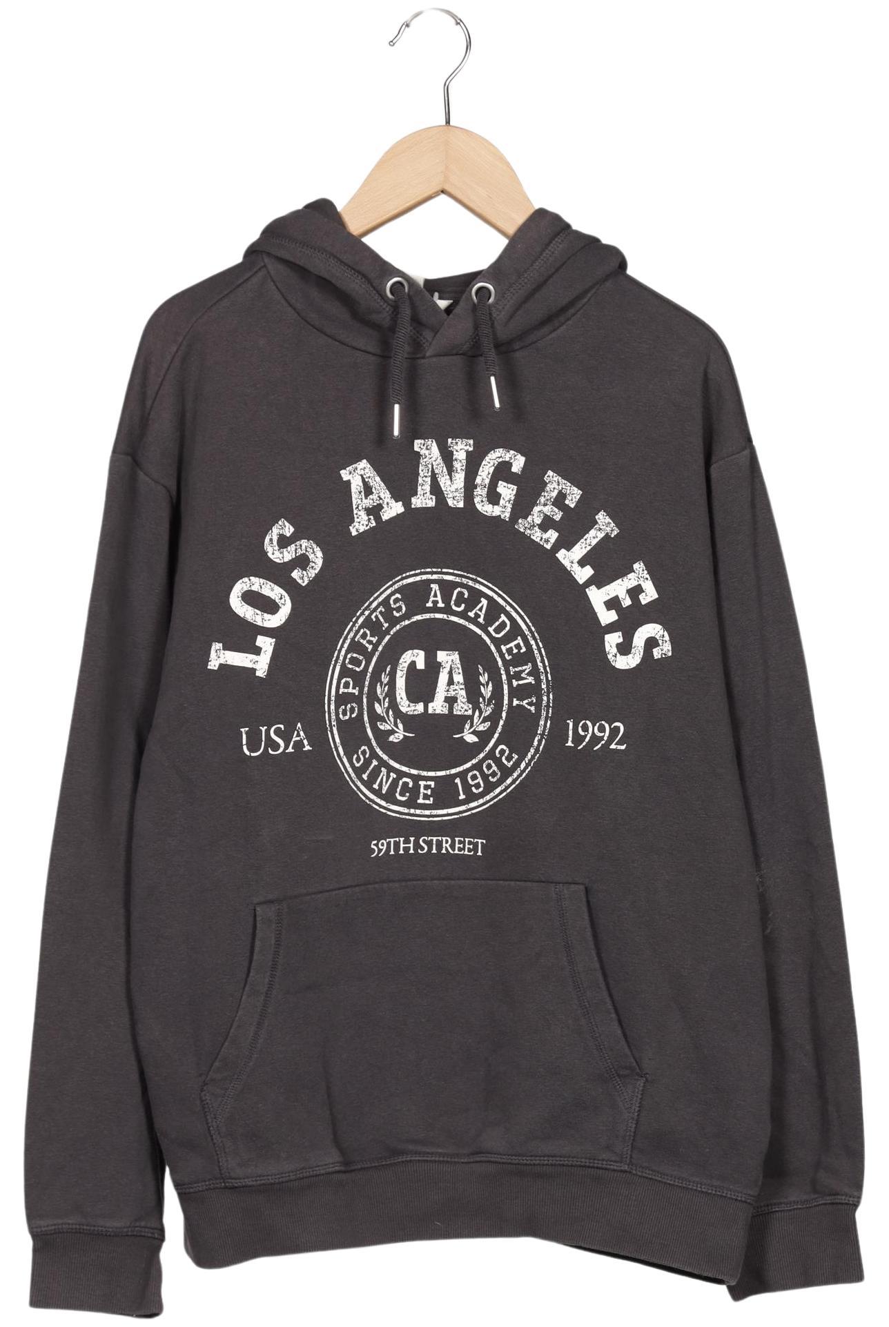 

H&M Herren Kapuzenpullover, grau, Gr. 44