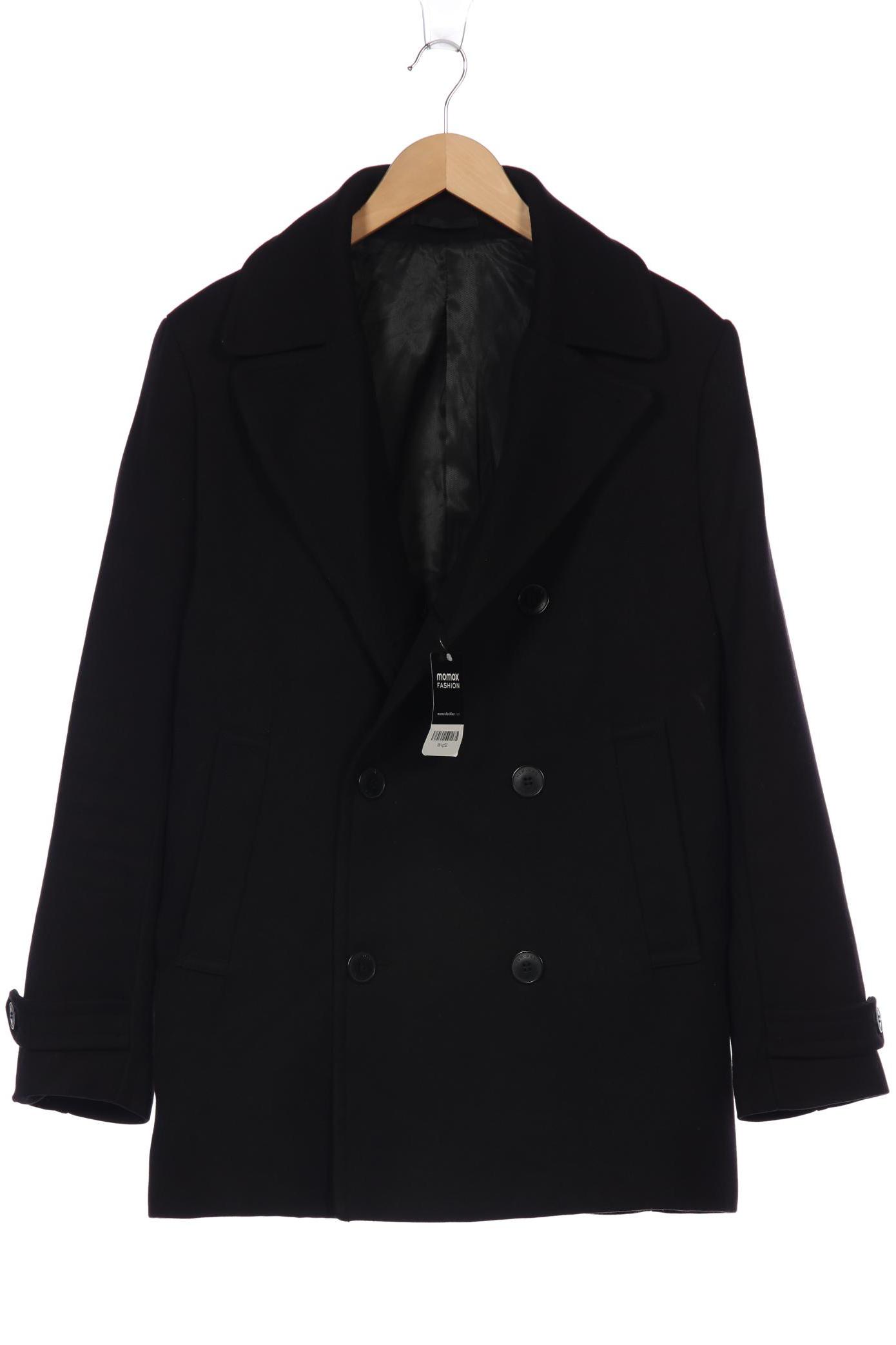 

H&M Herren Mantel, schwarz