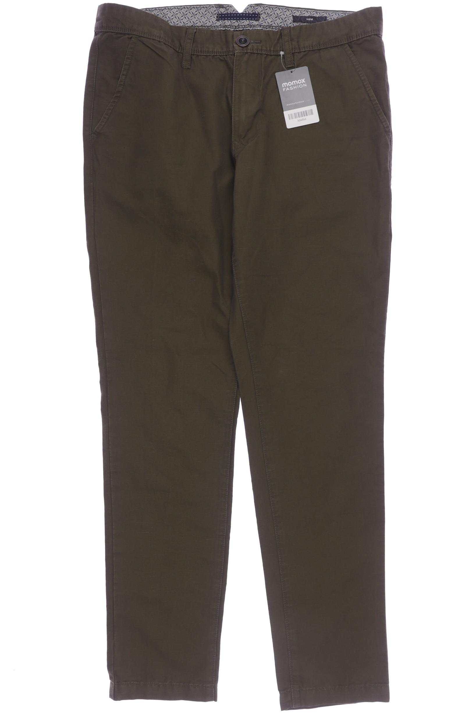 

H&M Herren Stoffhose, grün, Gr. 35