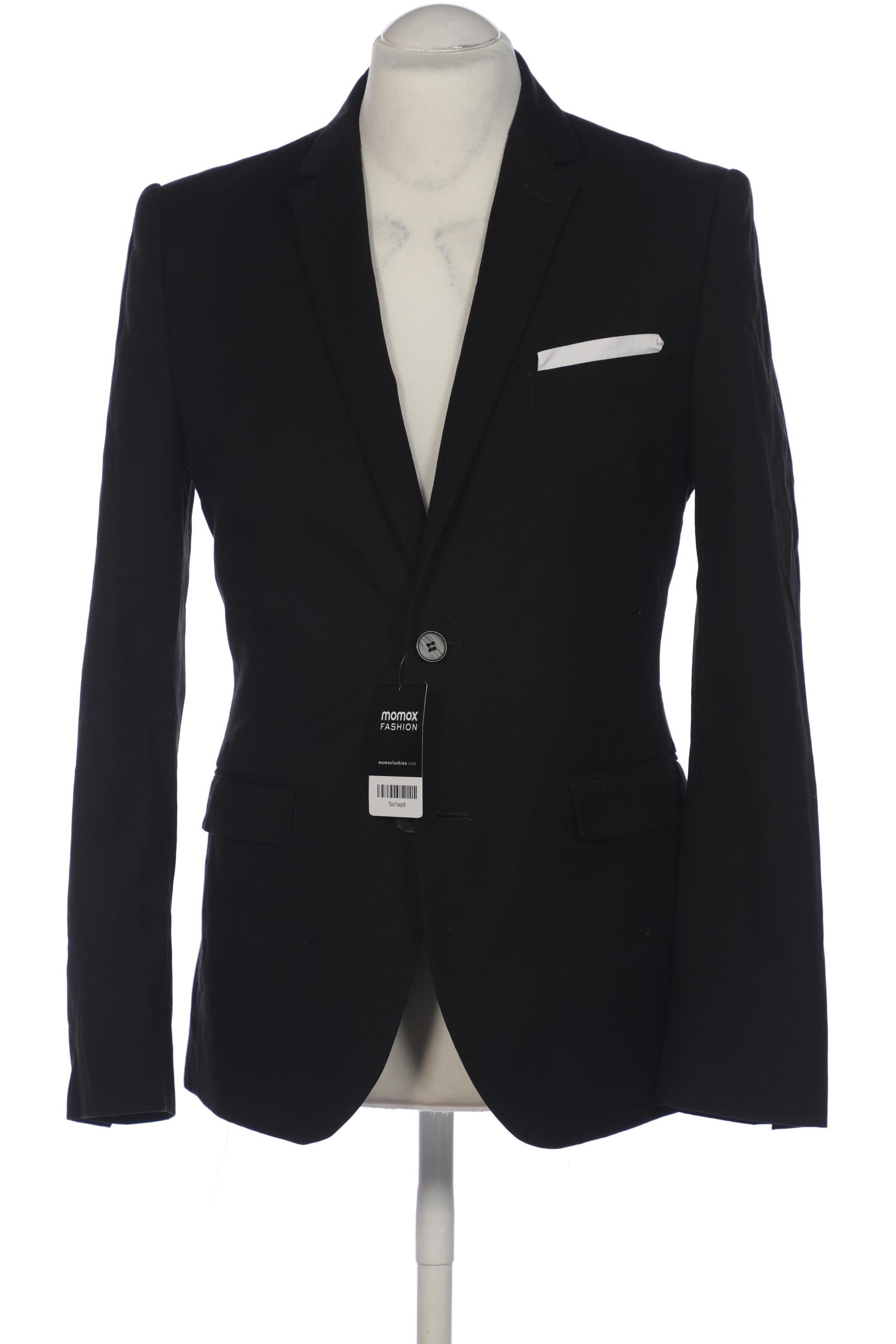

H&M Herren Sakko, schwarz, Gr. 48
