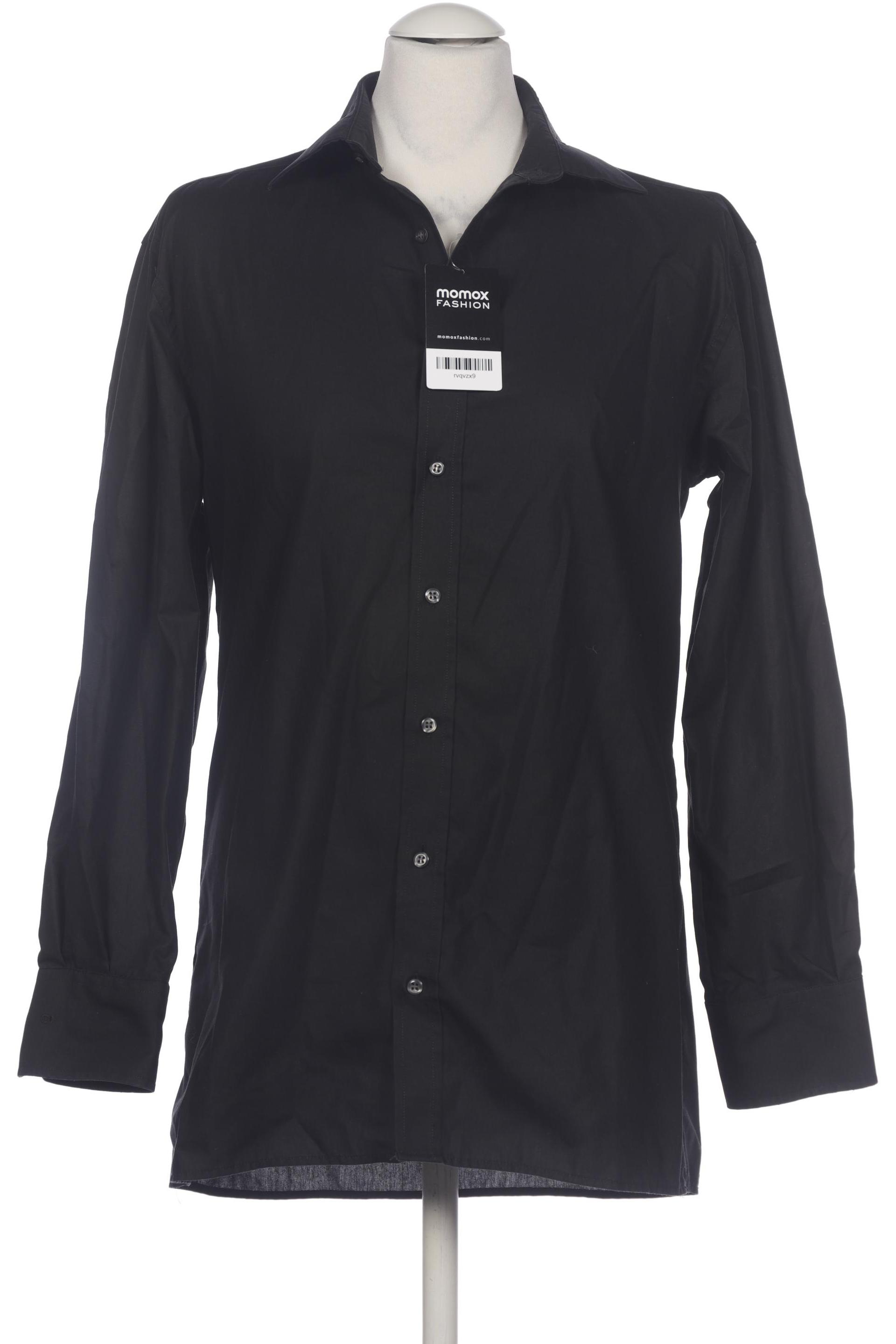 

H&M Herren Hemd, schwarz, Gr. 48