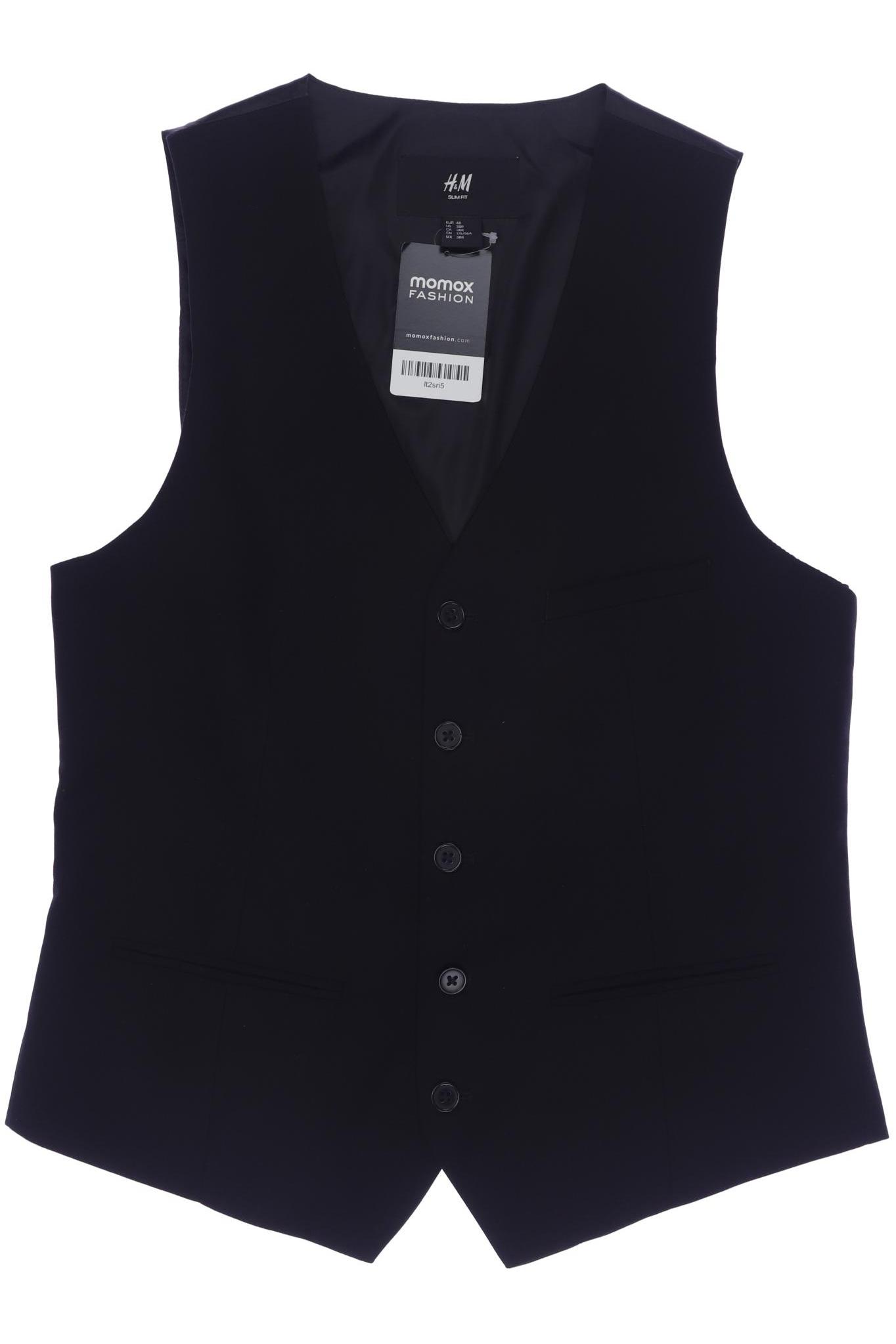 

H&M Herren Weste, schwarz, Gr. 48