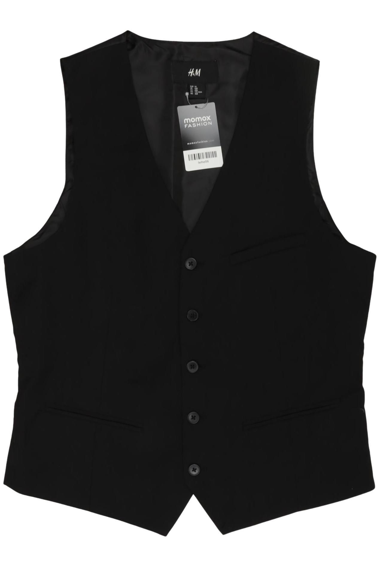 

H&M Herren Weste, schwarz, Gr. 50