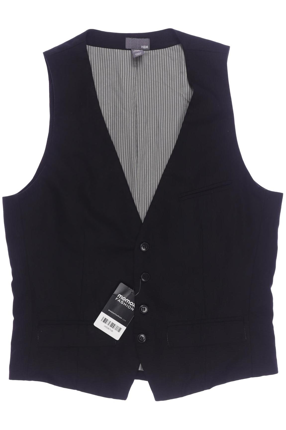 

H&M Herren Weste, schwarz, Gr. 48