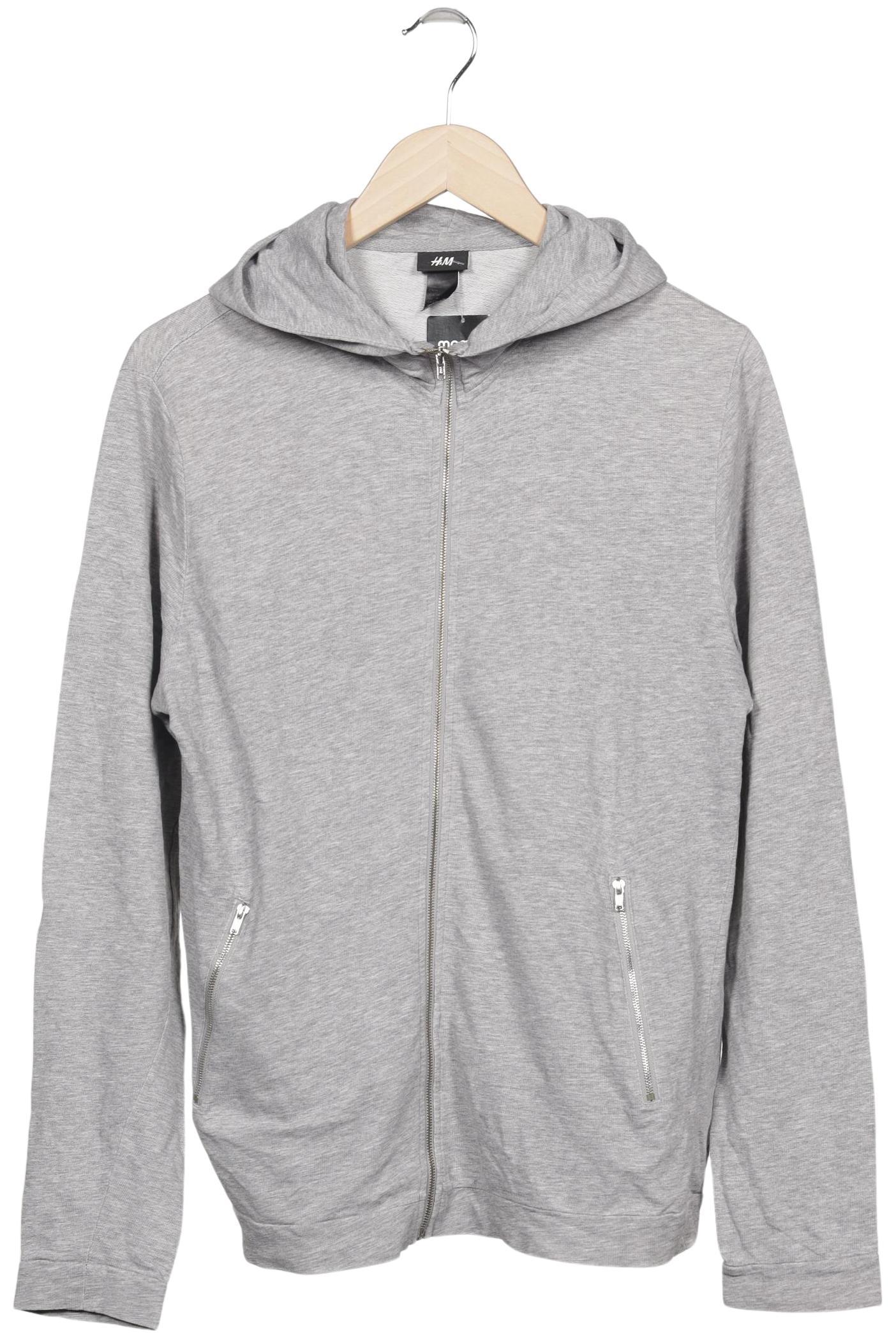 

H&M Herren Kapuzenpullover, grau, Gr. 48