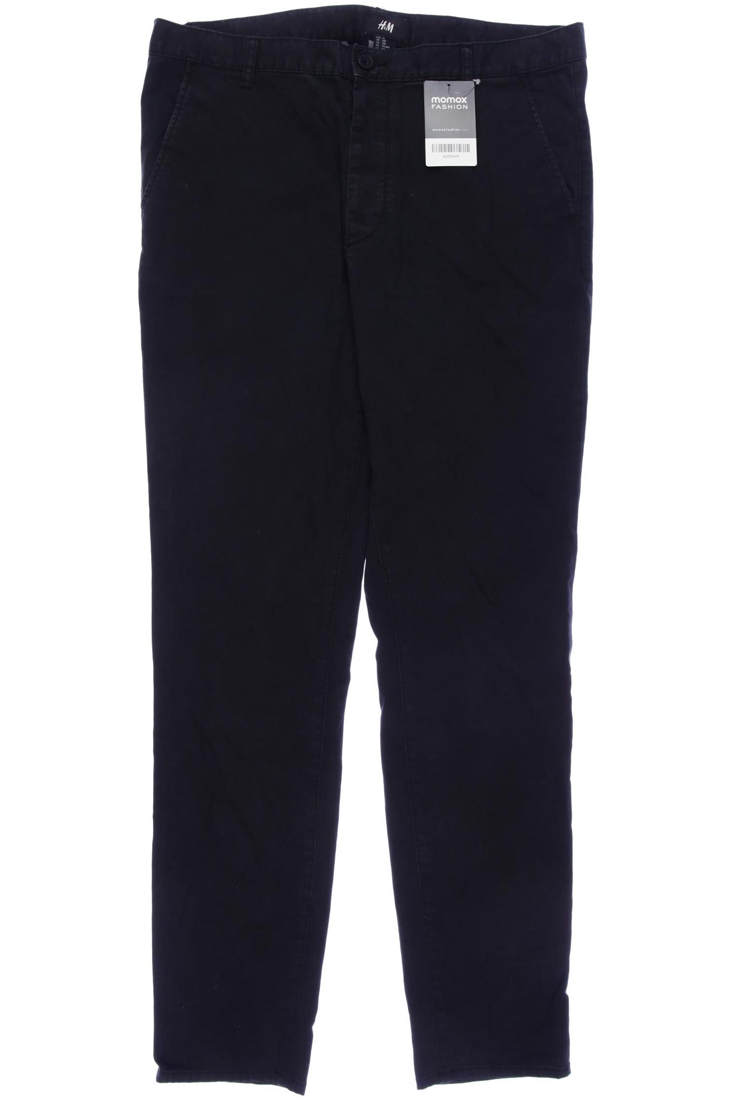

H&M Herren Stoffhose, schwarz, Gr. 50