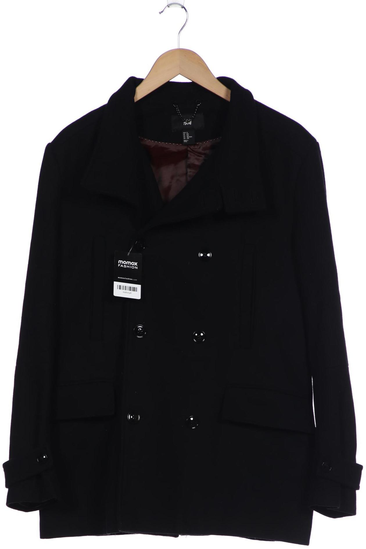 

H&M Herren Mantel, schwarz