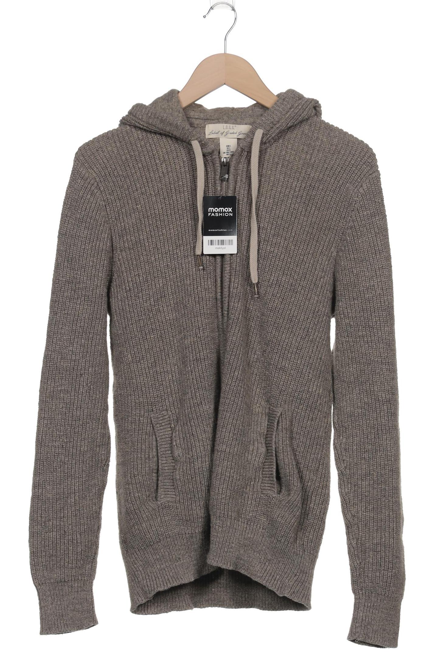 

H&M Herren Kapuzenpullover, grau, Gr. 52