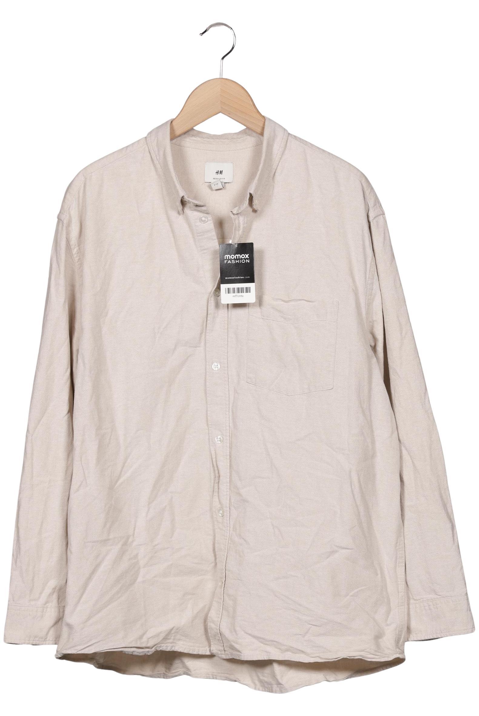 

H&M Herren Hemd, beige, Gr. 56