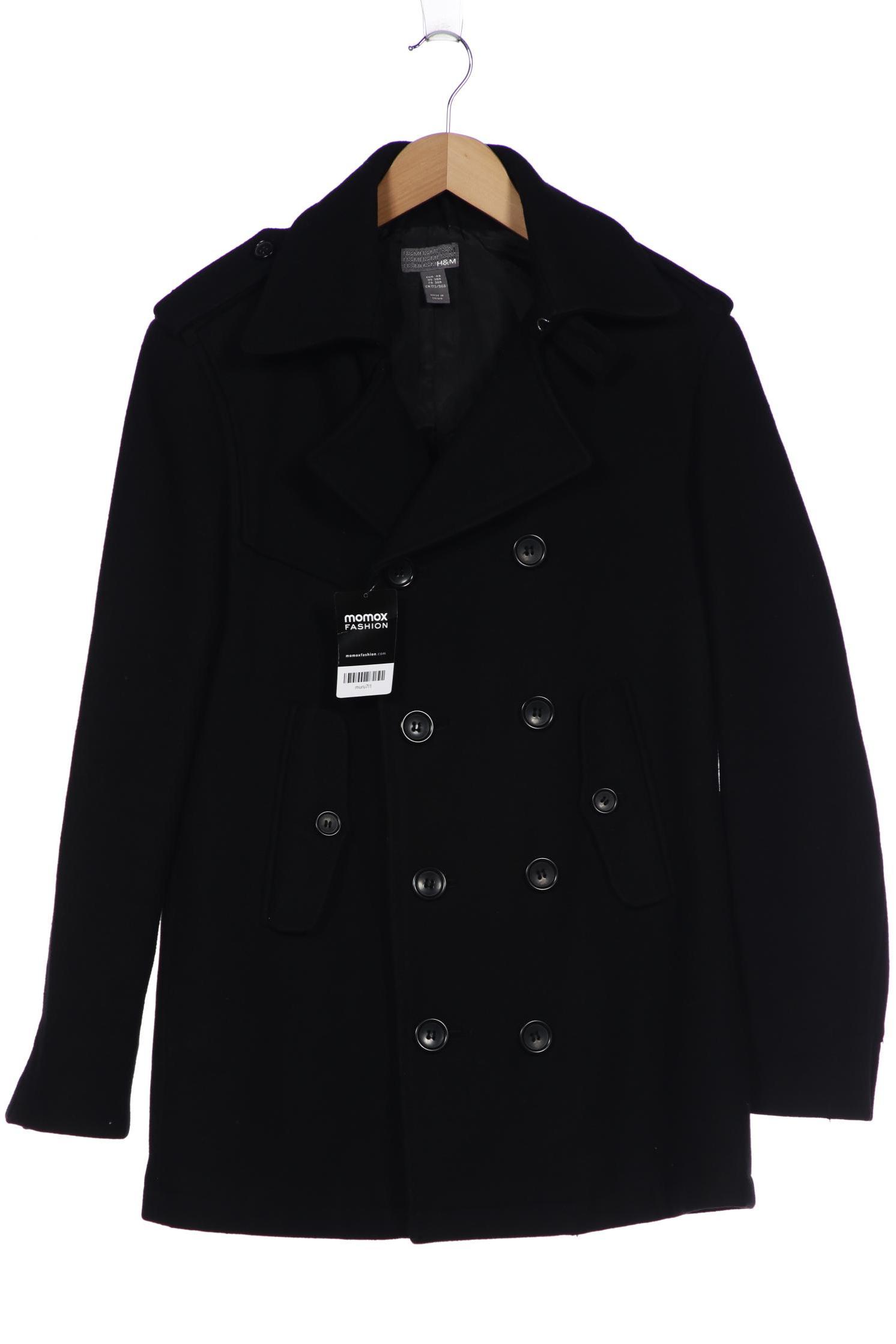 

H&M Herren Mantel, schwarz, Gr. 48