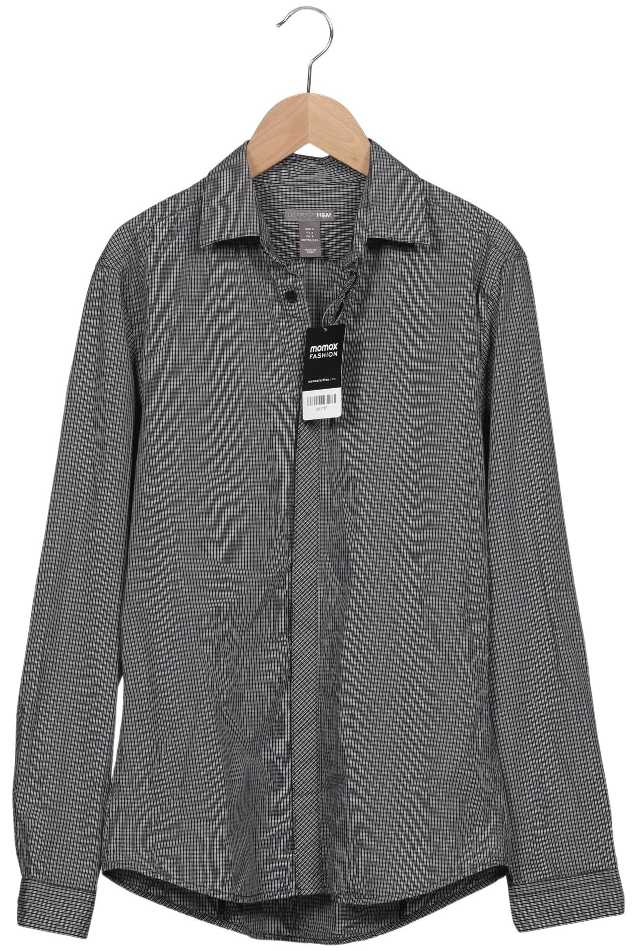 

H&M Herren Hemd, grau, Gr. 46