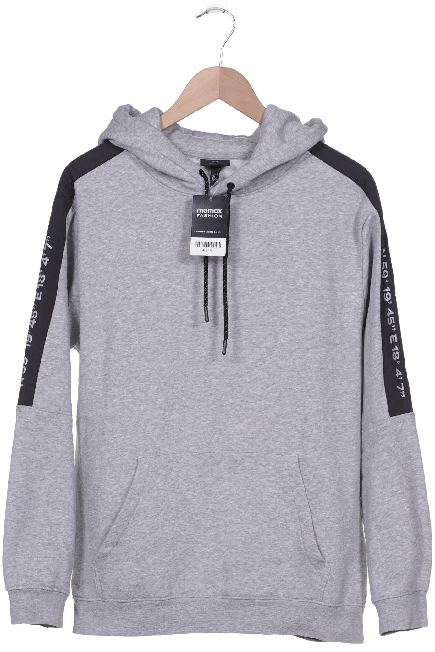 

H&M Herren Kapuzenpullover, grau, Gr. 52
