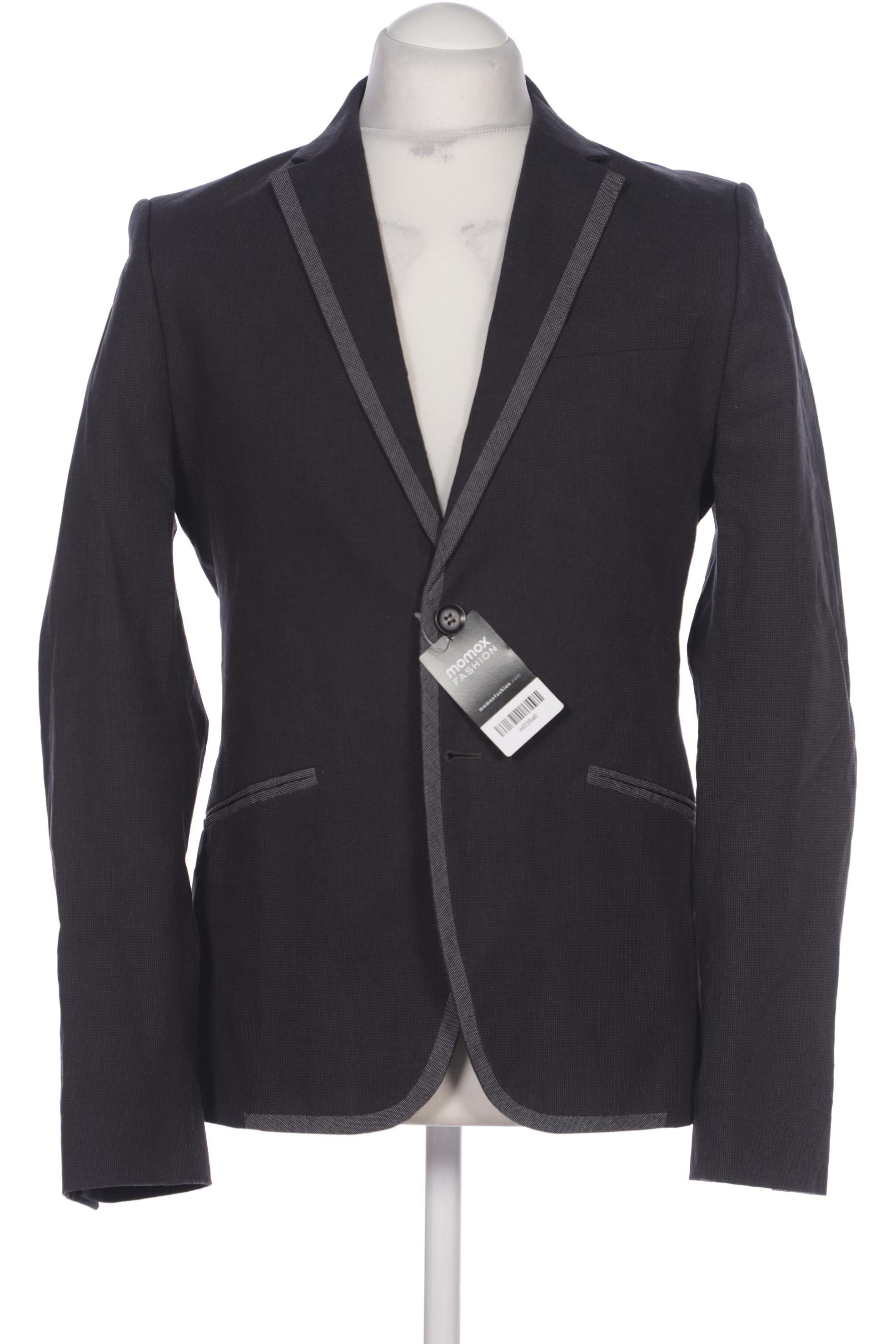 

H&M Herren Sakko, schwarz, Gr. 48