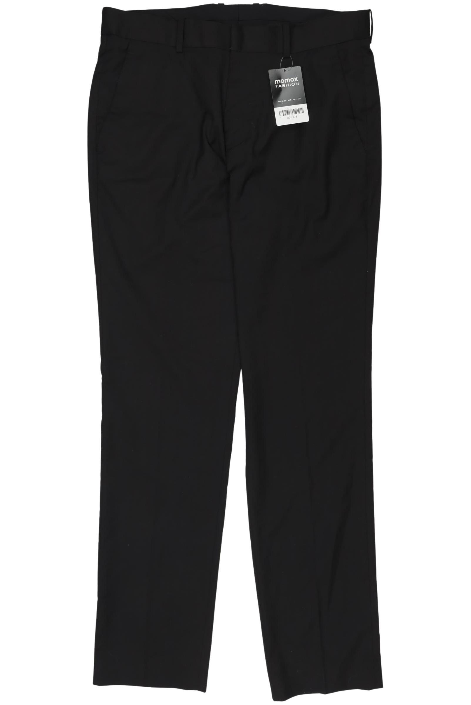 

H&M Herren Stoffhose, schwarz, Gr. 48