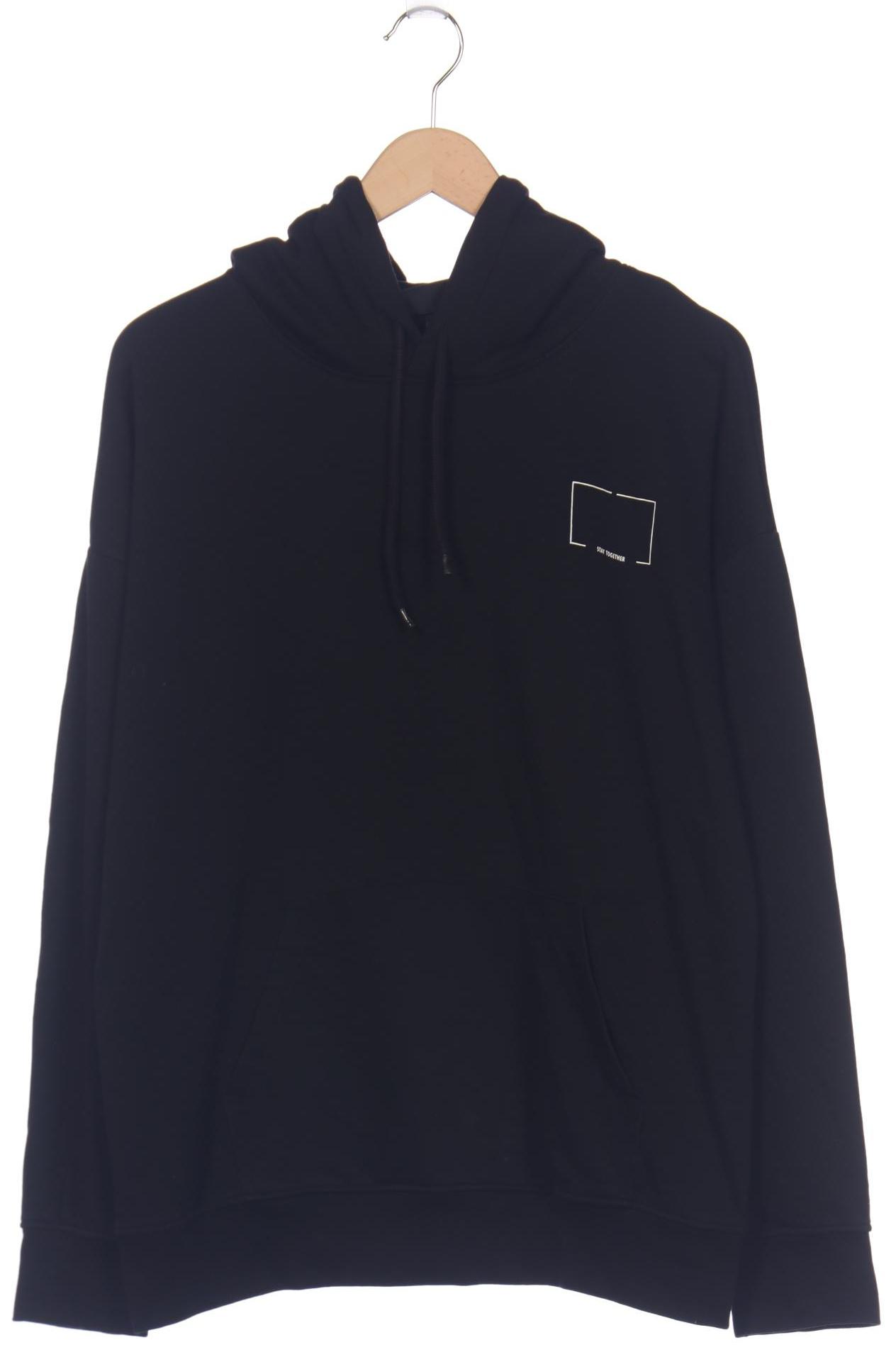 

H&M Herren Kapuzenpullover, schwarz, Gr. 48