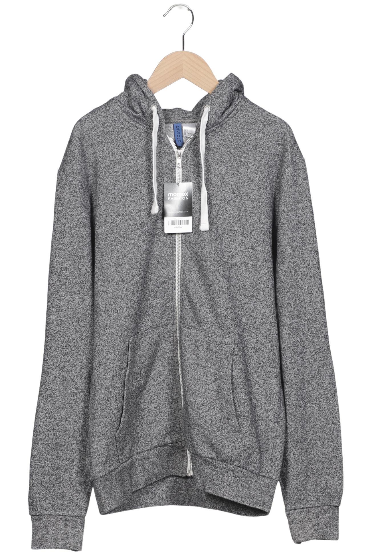 

H&M Herren Kapuzenpullover, grau, Gr. 46