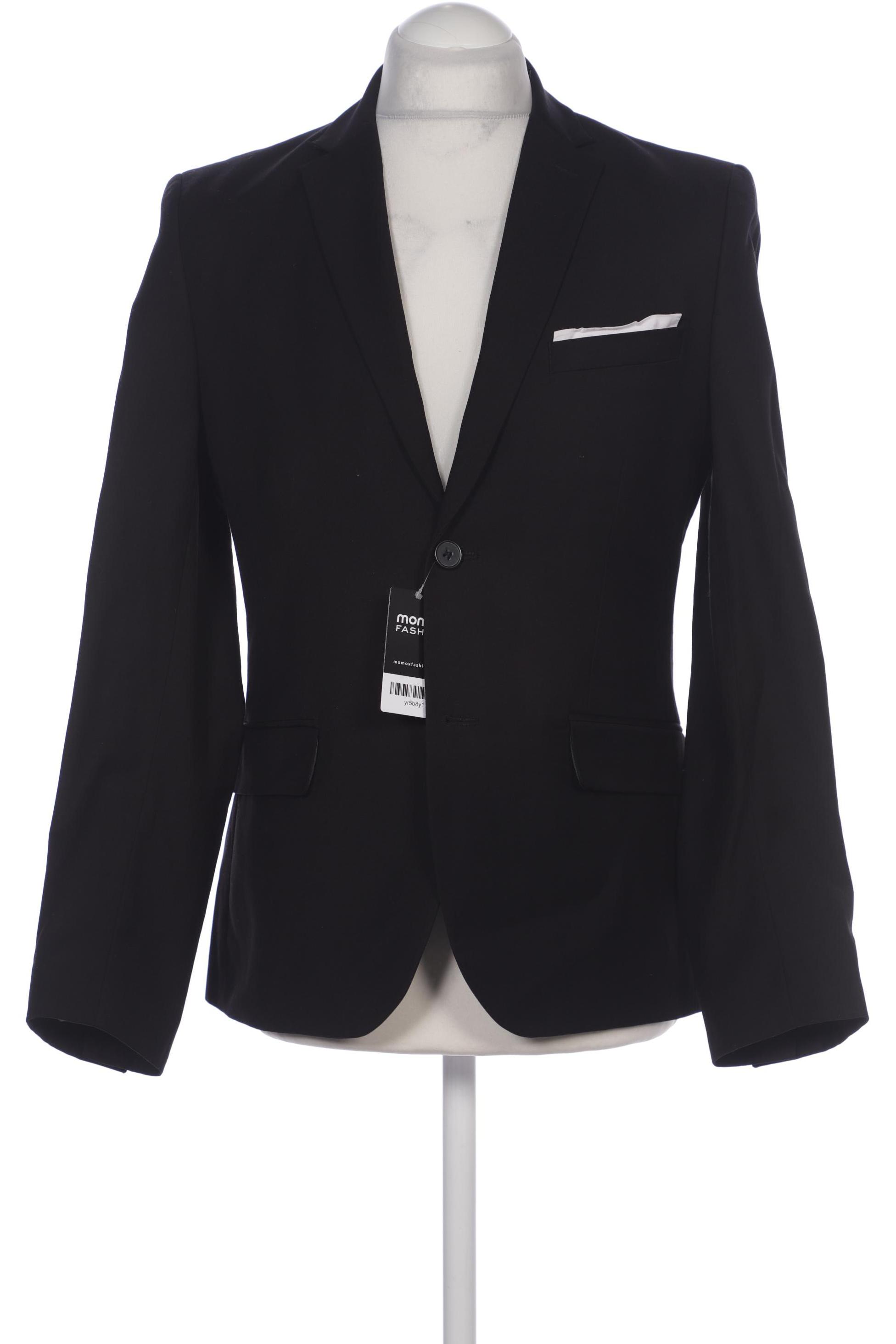 

H&M Herren Sakko, schwarz, Gr. 48