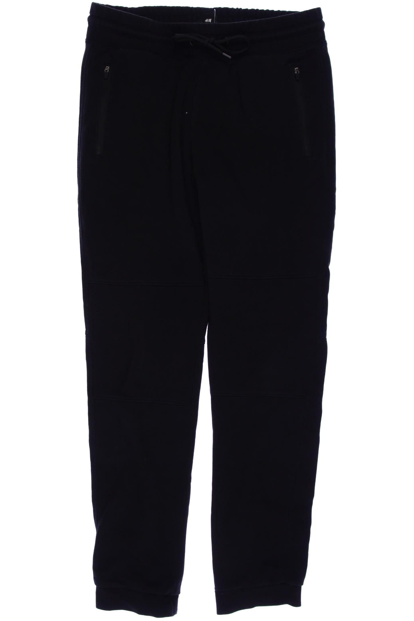 

H&M Herren Stoffhose, schwarz, Gr. 0