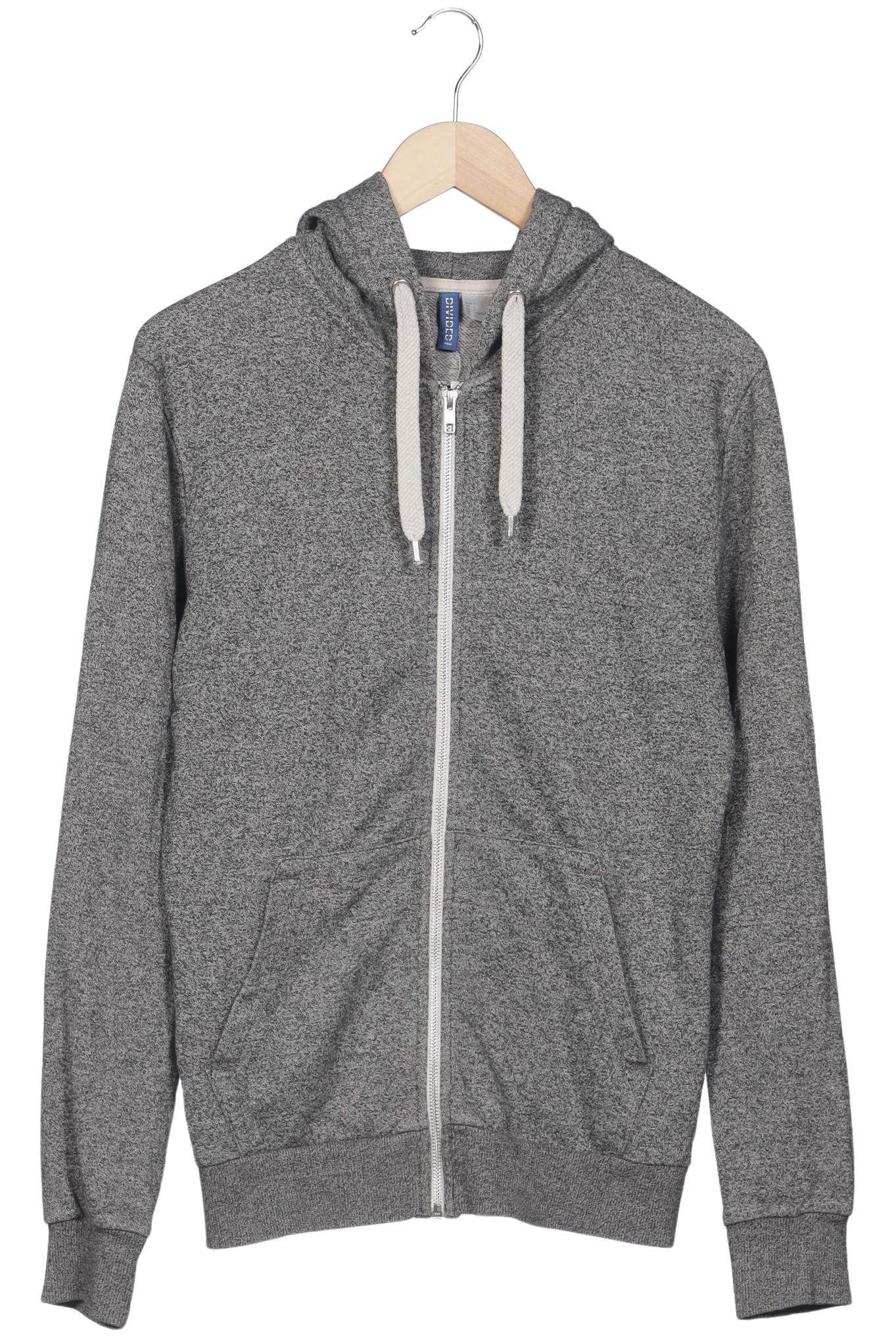 

H&M Herren Kapuzenpullover, grau, Gr. 46