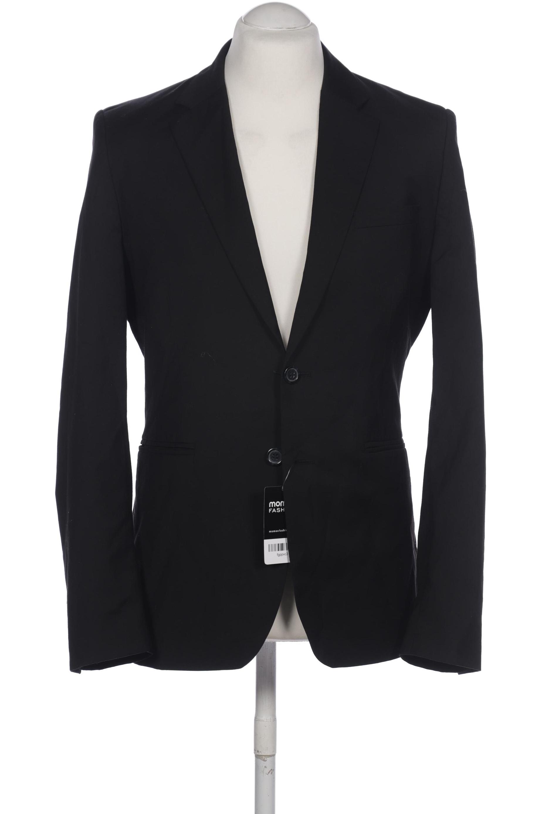 

H&M Herren Sakko, schwarz, Gr. 48