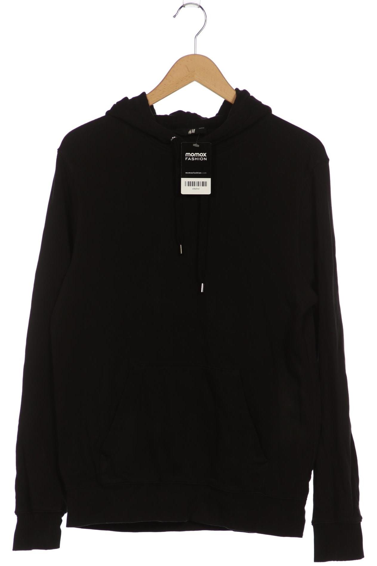 

H&M Herren Kapuzenpullover, schwarz, Gr. 48