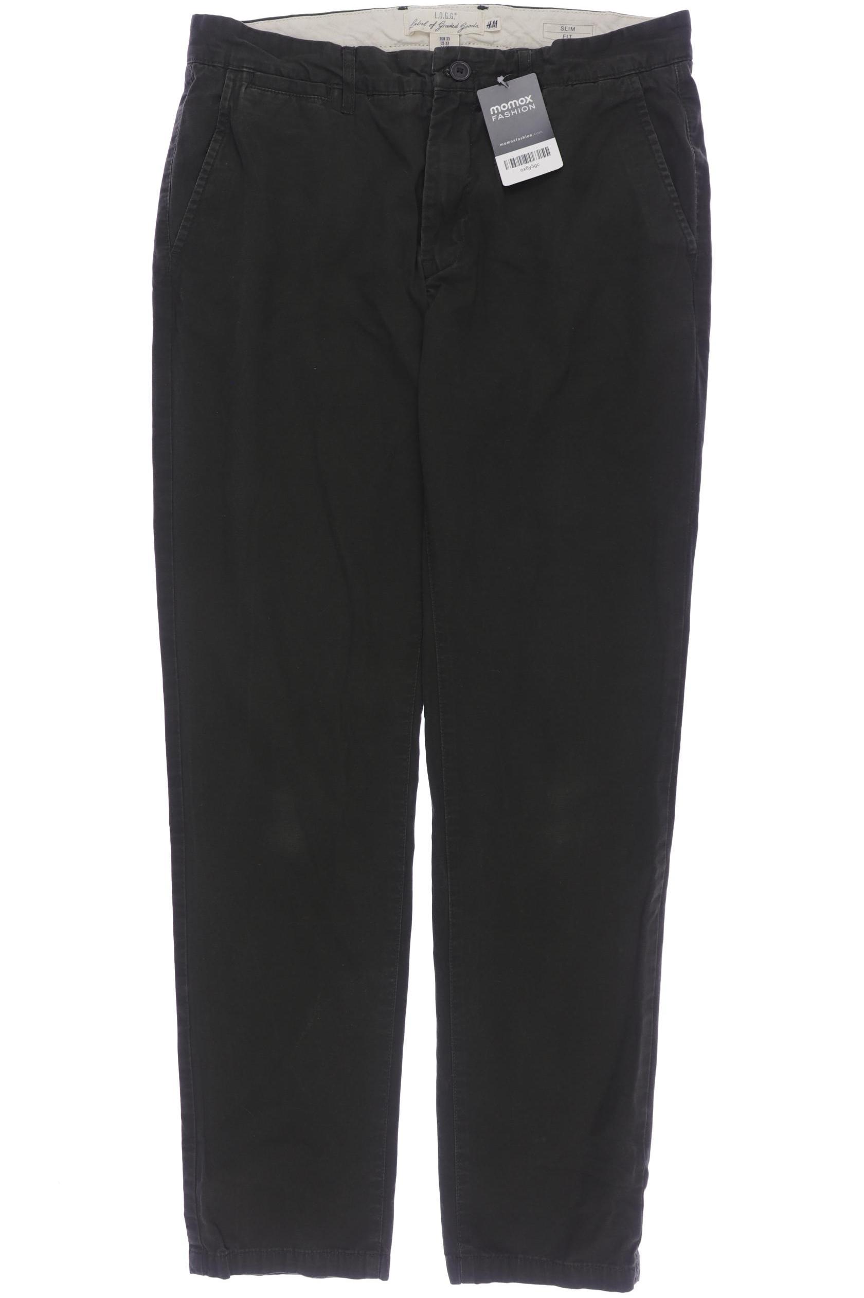 

H&M Herren Stoffhose, grün, Gr. 33