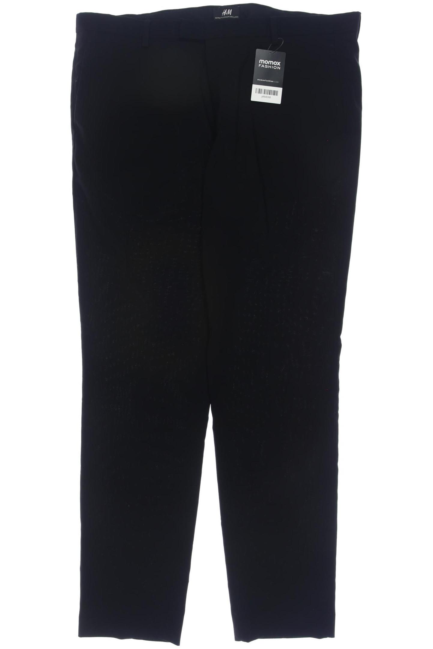 

H&M Herren Stoffhose, schwarz, Gr. 54