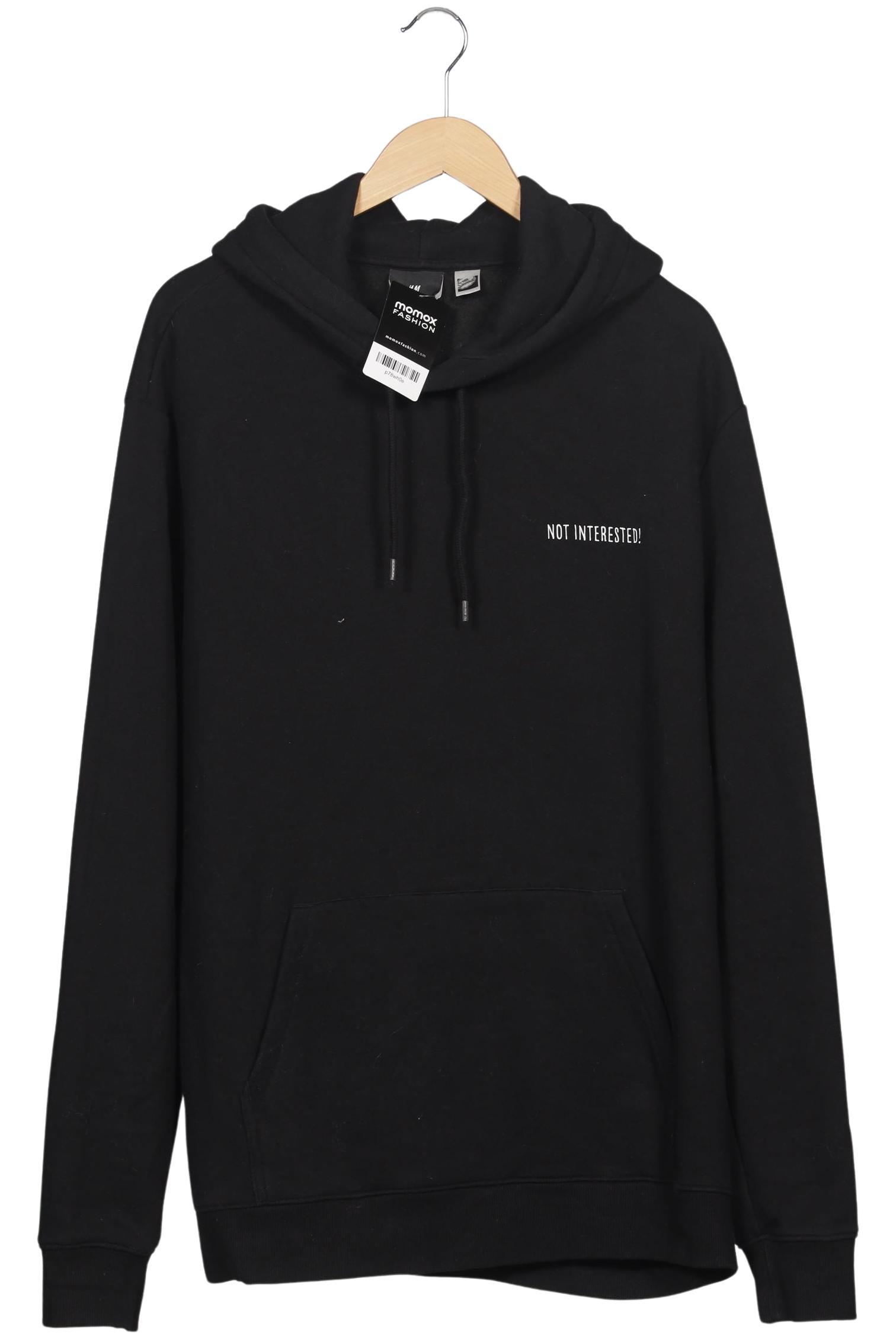 

H&M Herren Kapuzenpullover, schwarz, Gr. 54