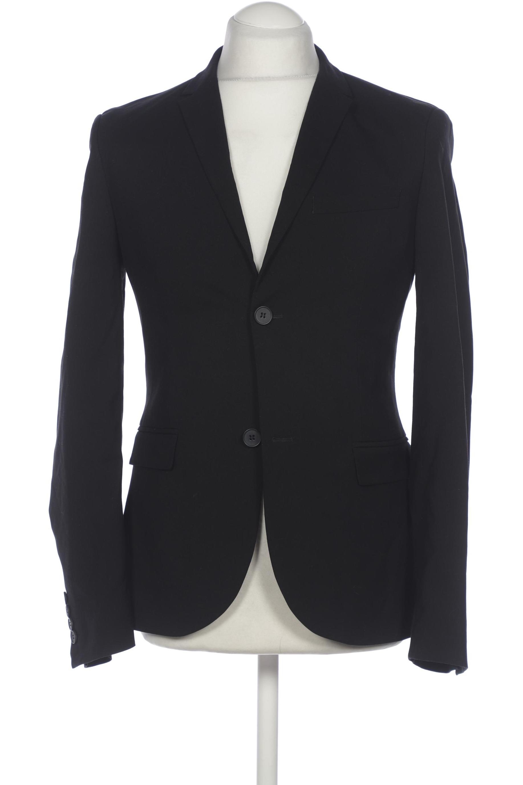 

H&M Herren Sakko, schwarz, Gr. 48
