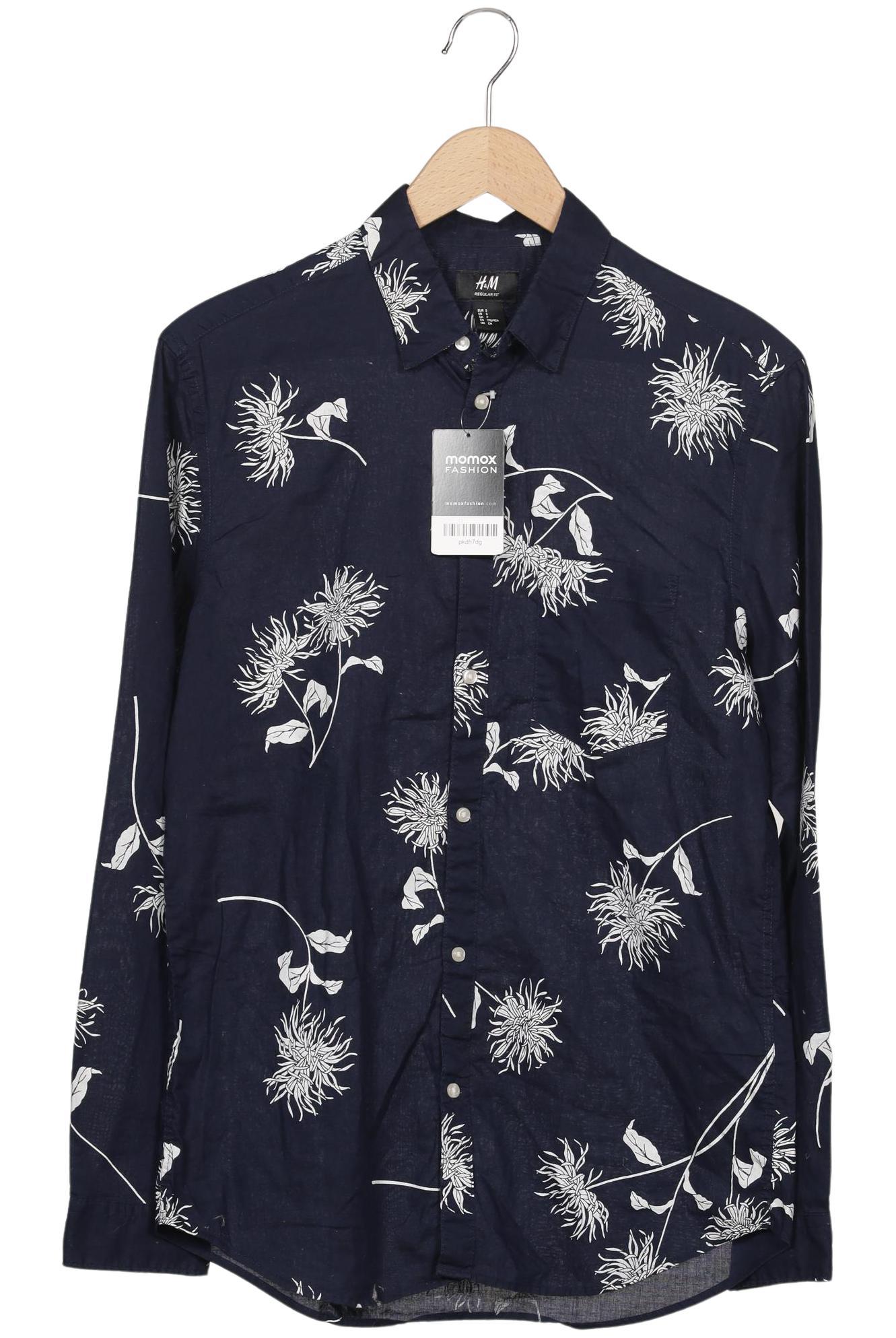 

H&M Herren Hemd, marineblau, Gr. 46