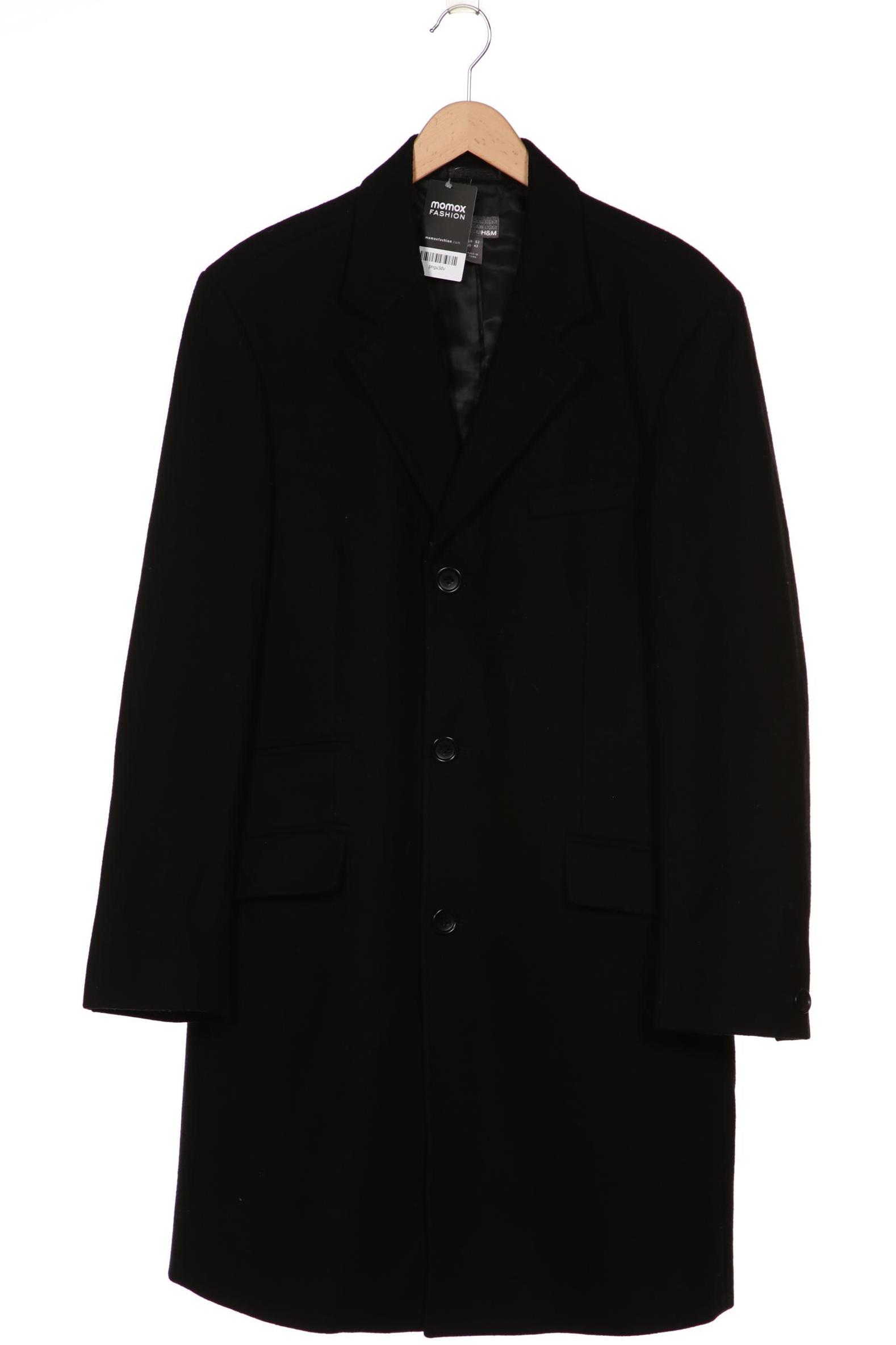 

H&M Herren Mantel, schwarz, Gr. 52