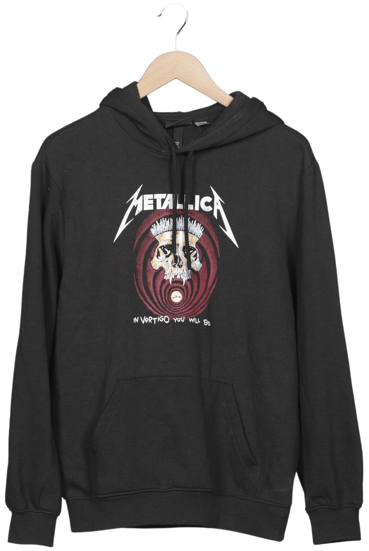 

H&M Herren Kapuzenpullover, schwarz, Gr. 46