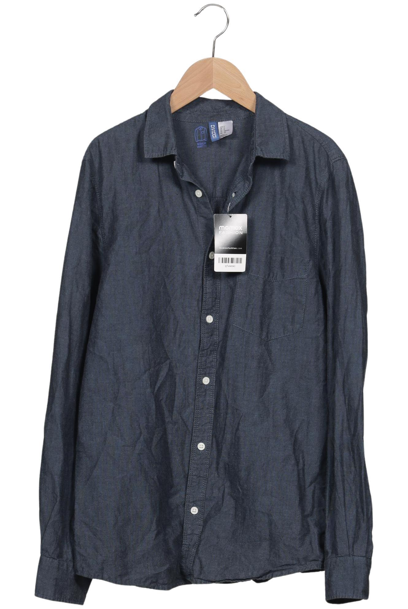 

H&M Herren Hemd, marineblau, Gr. 46