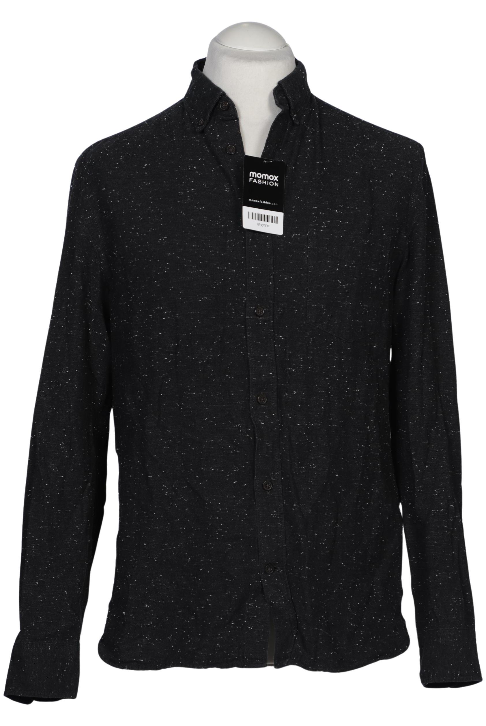 

H&M Herren Hemd, schwarz, Gr. 48