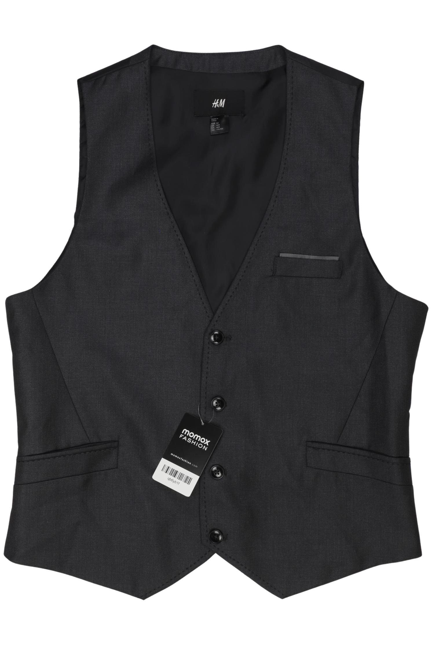 

H&M Herren Weste, schwarz, Gr. 50