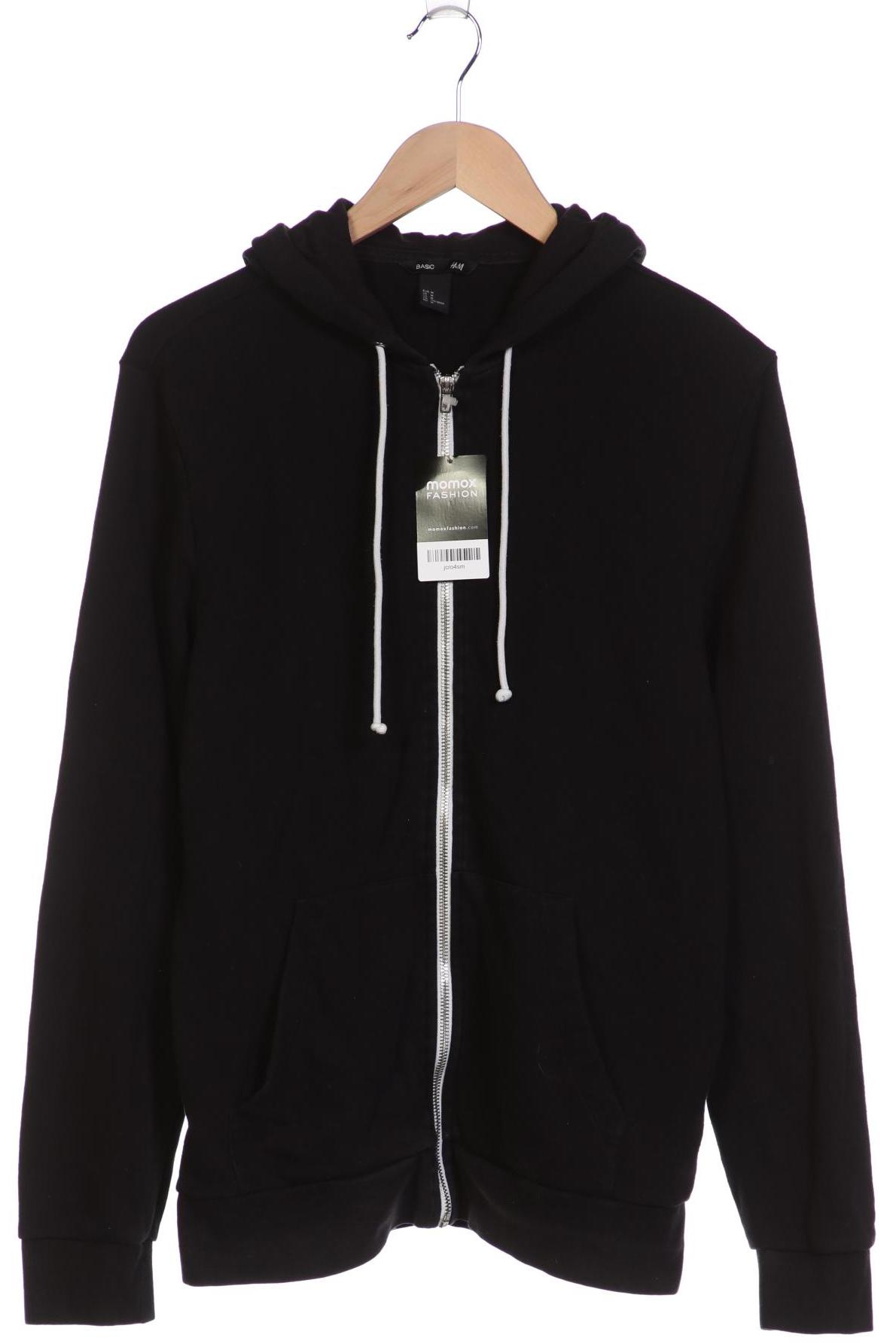 

H&M Herren Kapuzenpullover, schwarz, Gr. 48