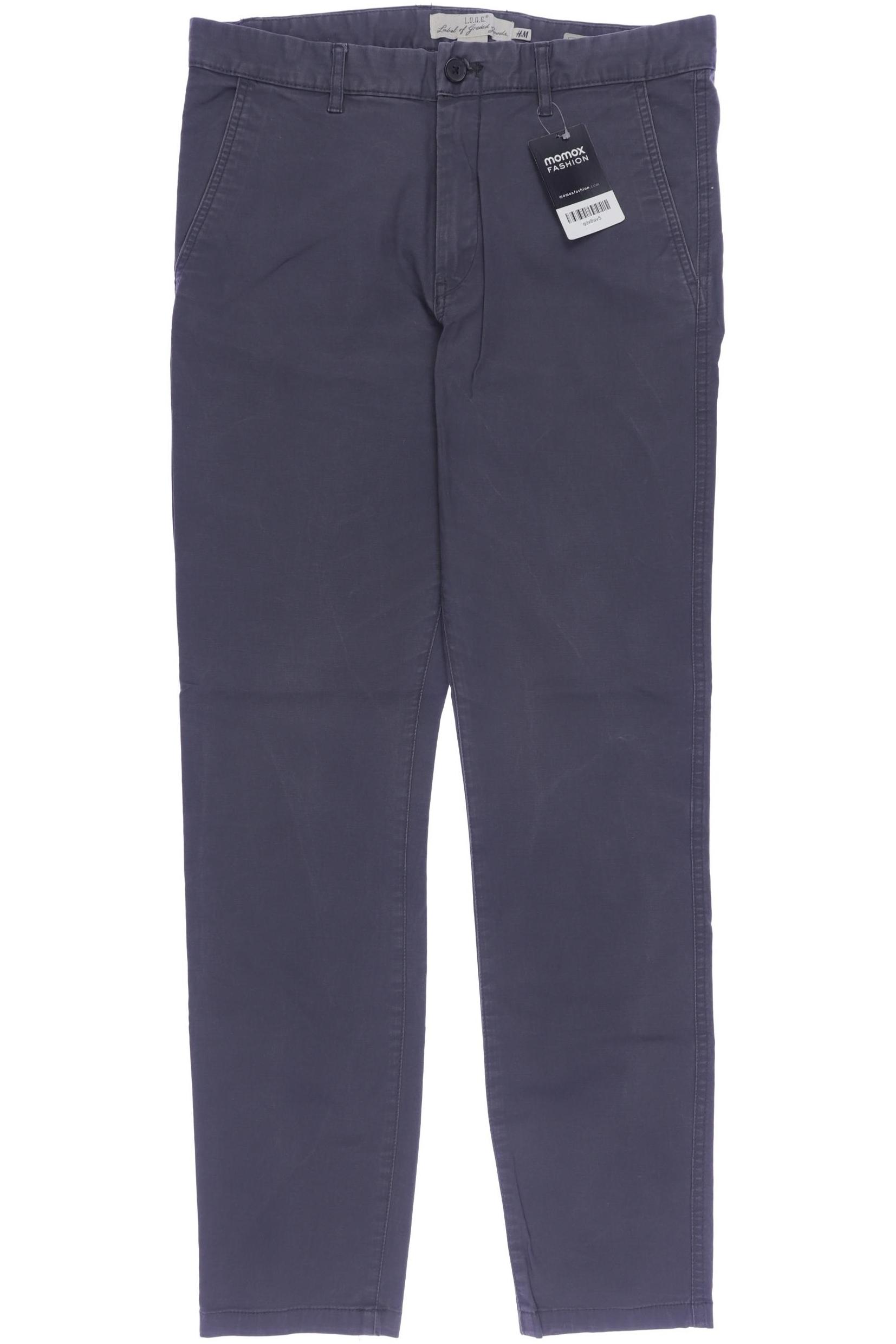 

H&M Herren Stoffhose, grau, Gr. 32
