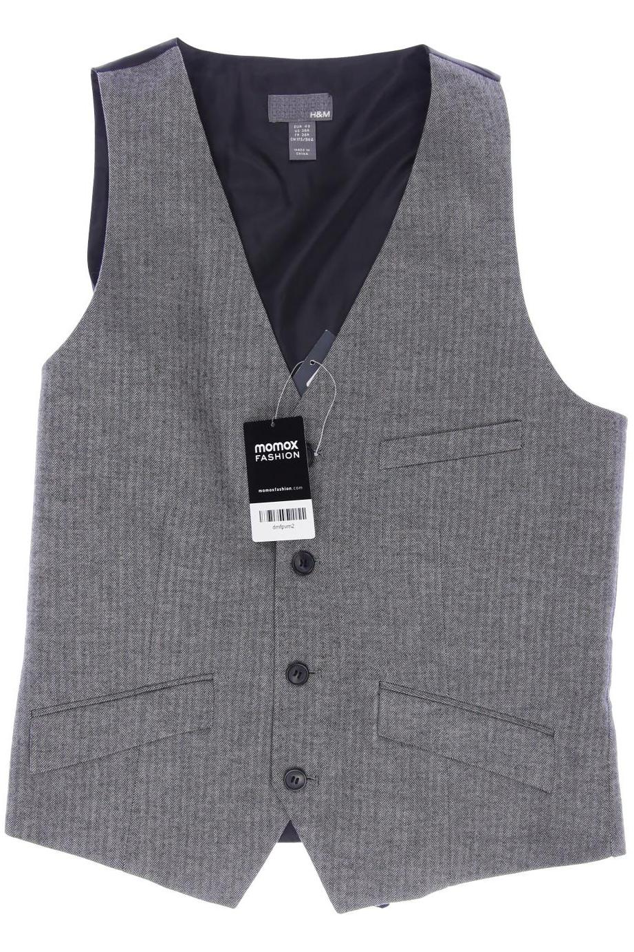 

H&M Herren Weste, grau, Gr. 48