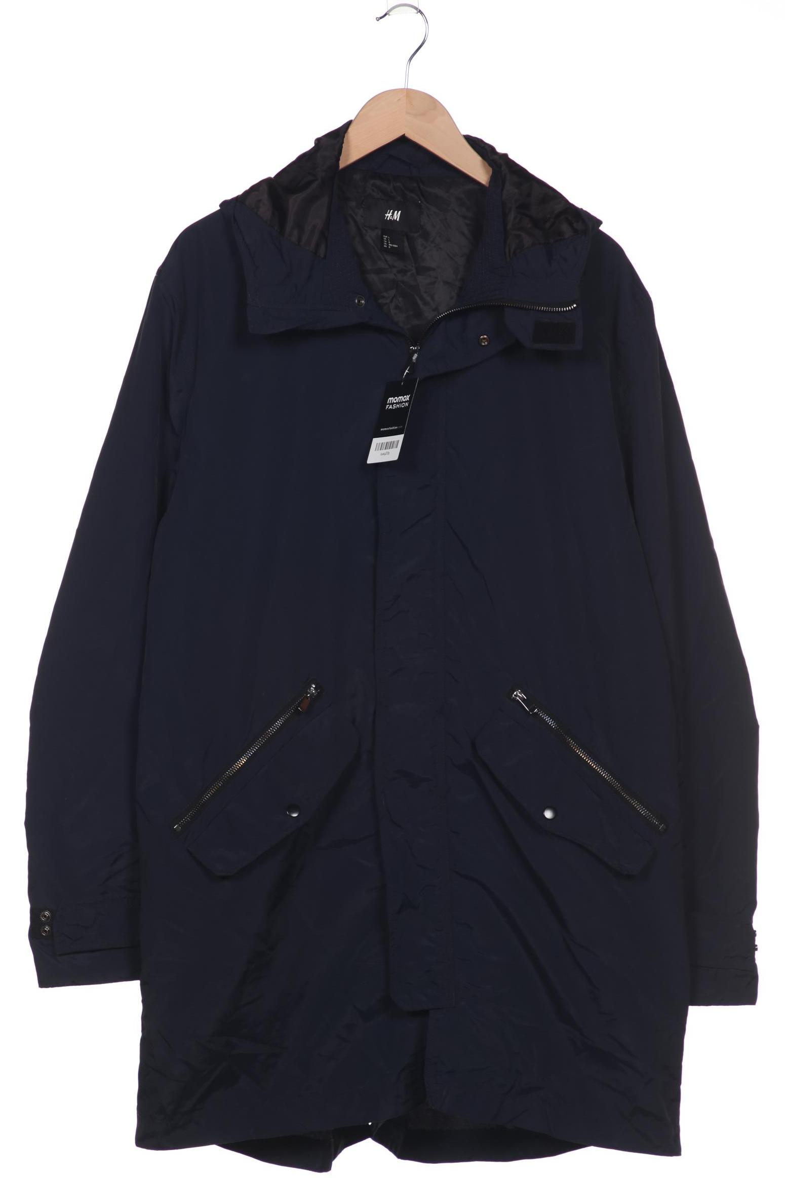 

H&M Herren Mantel, marineblau, Gr. 52
