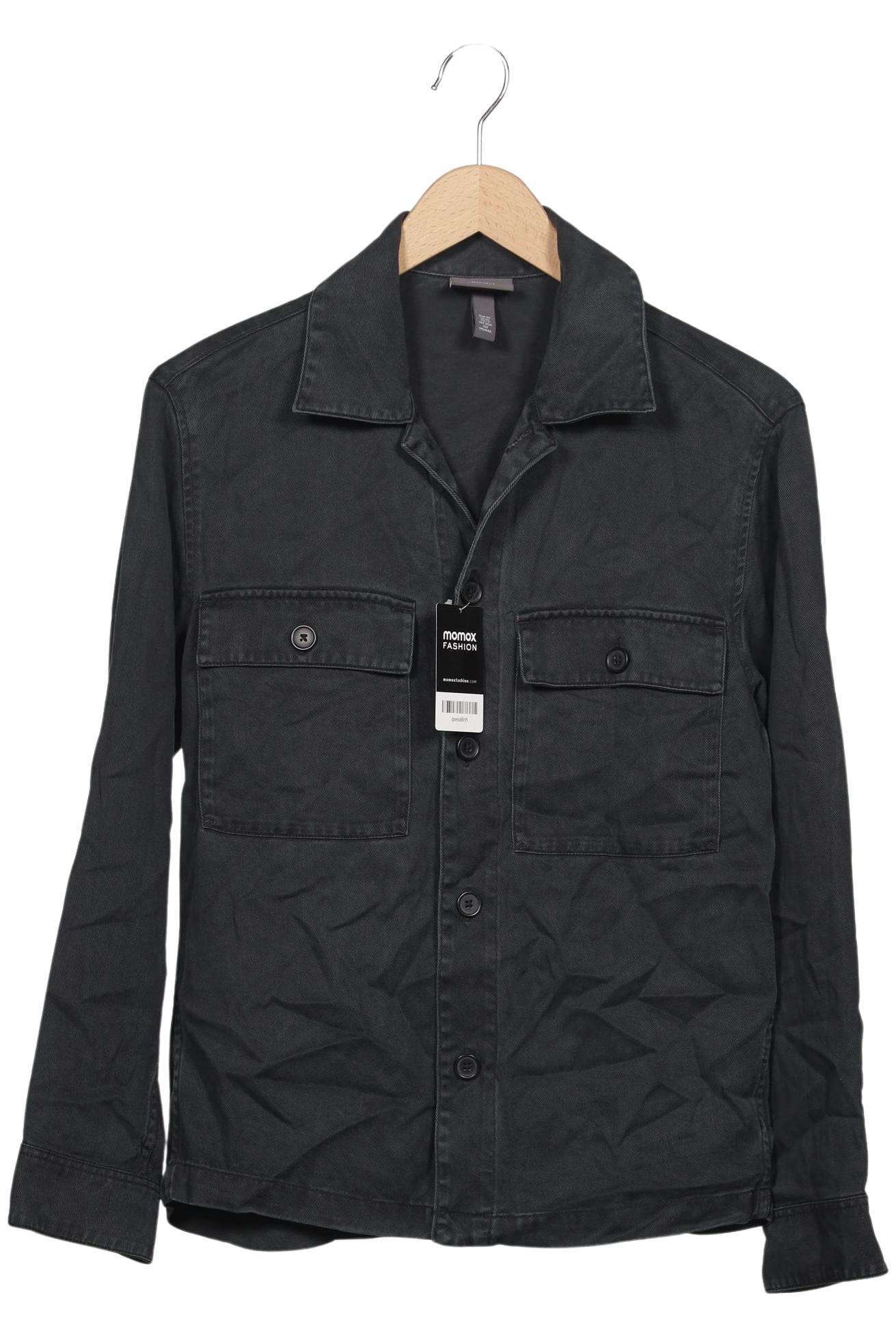 

H&M Herren Hemd, schwarz, Gr. 44